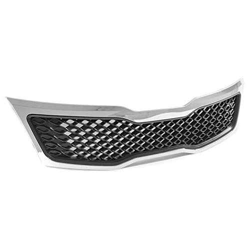 ZMAUTOPARTS OE Style Front Bumper Upper Hood Grille Grill Black/Chrome Trim Compatible with 2011-2013 Kia Optima - Perfect for Car Restoration & Custom Upgrades