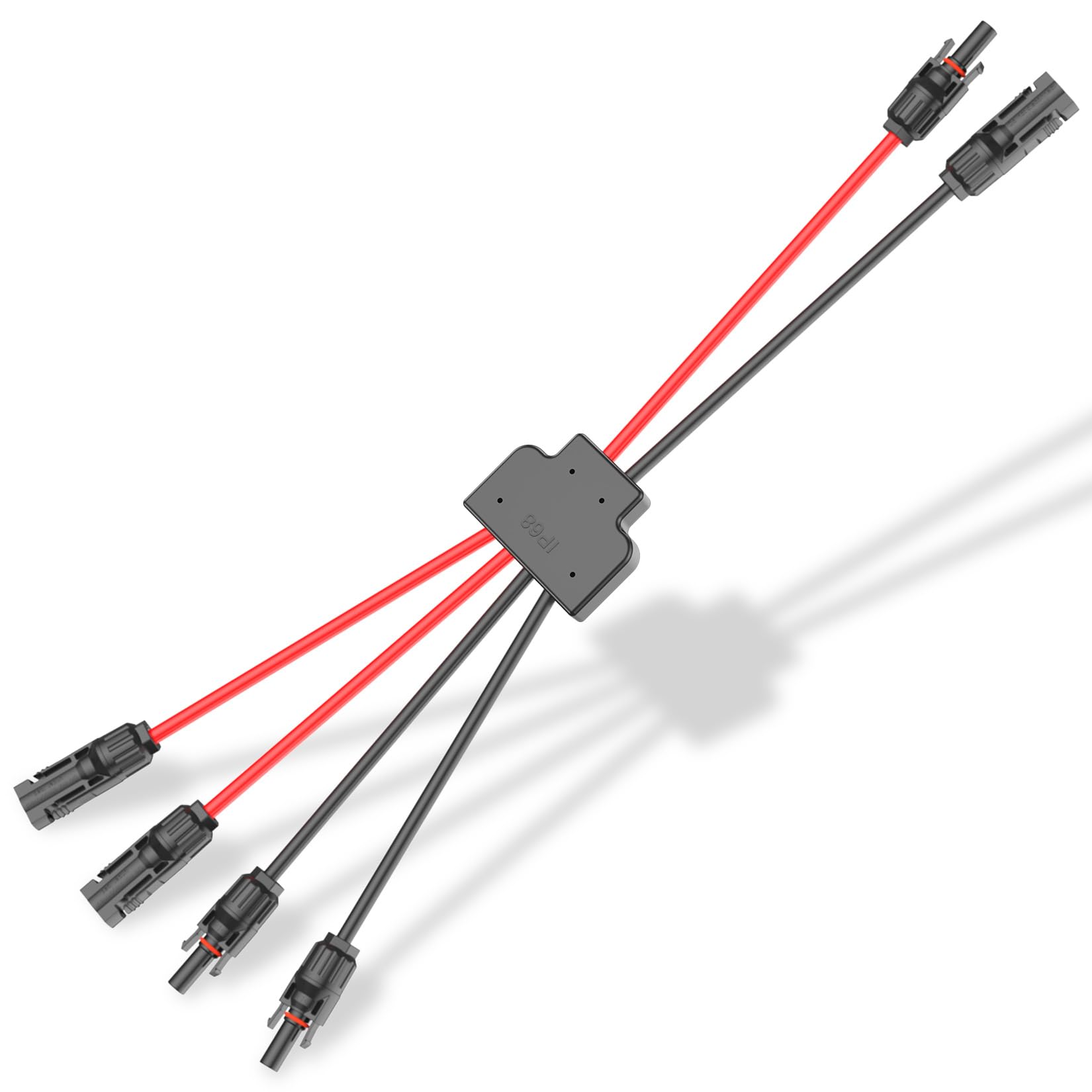10AWG Solar Panel Connectors Y Branch Adapter - Tool-Free FMM/MFF Parallel Connector Cable for 2 Solar Panels | Perfect for RV, Off-Grid & Home Solar Systems