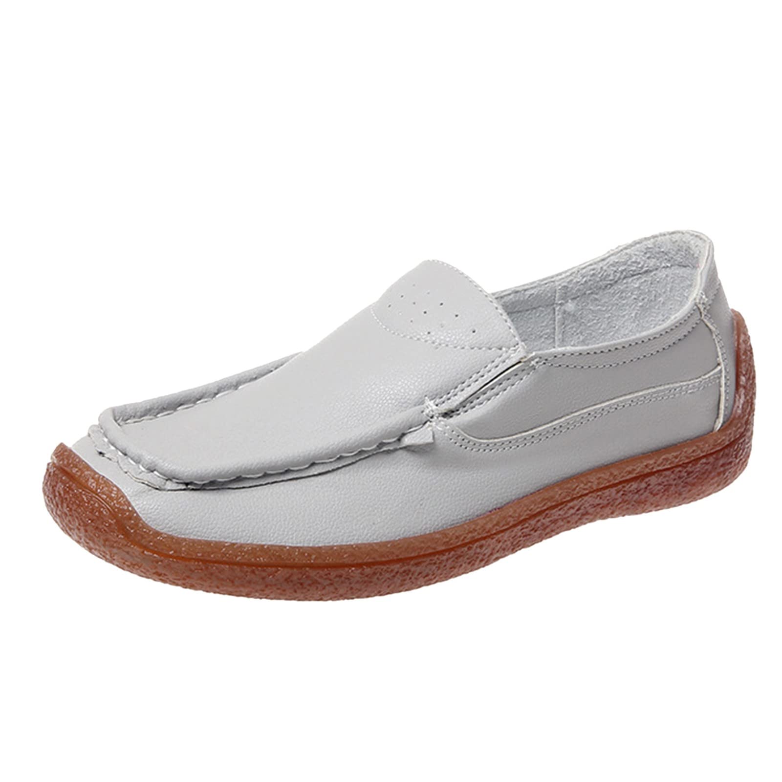 **Men's & Women's Wide Width Comfortable Slip-On Casual Shoes - Breathable Round Toe Flat Shoes for Everyday Wear - Perfect for Work, Travel & Relaxation**