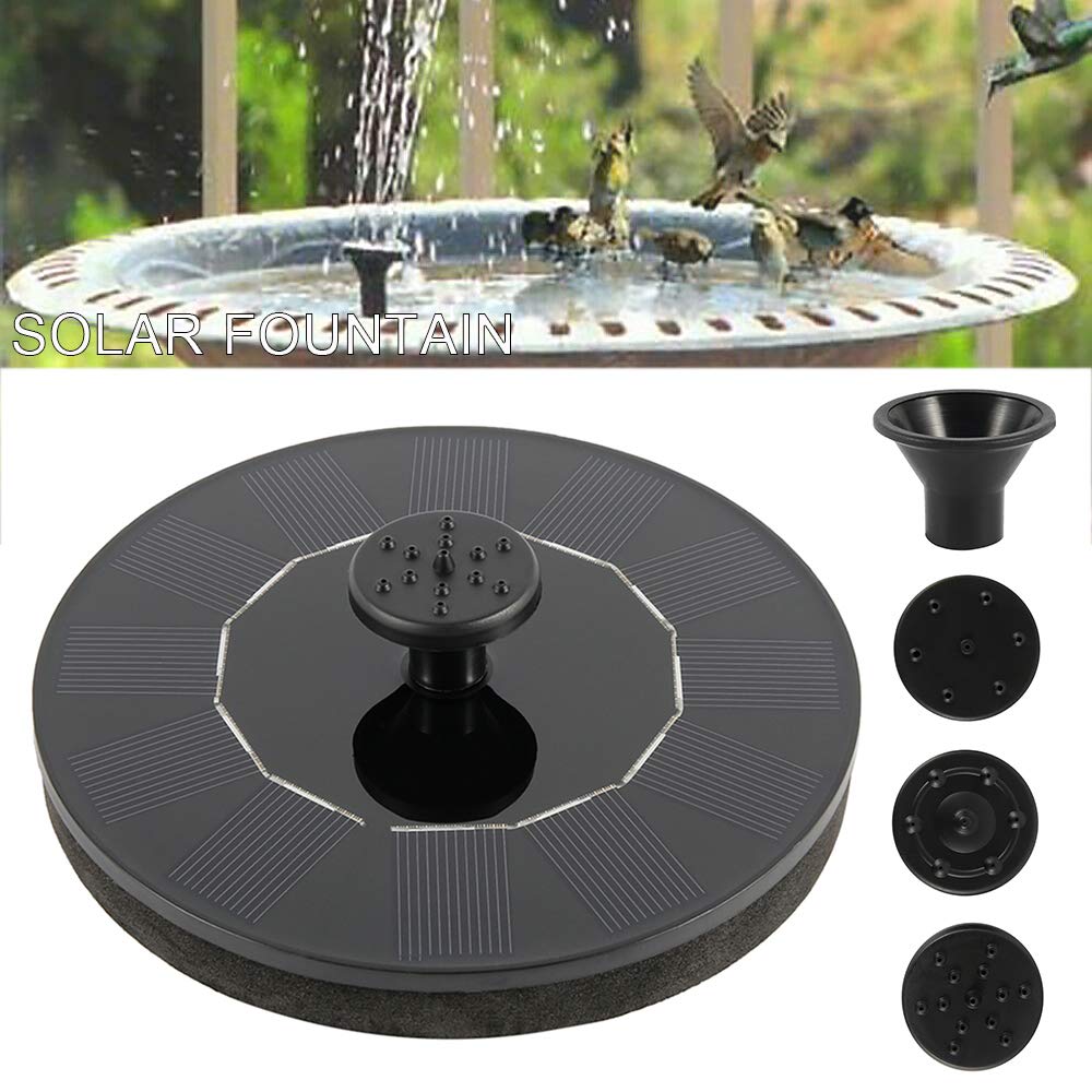 Solar Powered Fountain Pump Kit - Outdoor Bird Bath Water Feature with Floating Spray Head for Garden, Patio, Pond & Pool | Decorative Solar Water Pump for Backyard, Lawn & Landscape