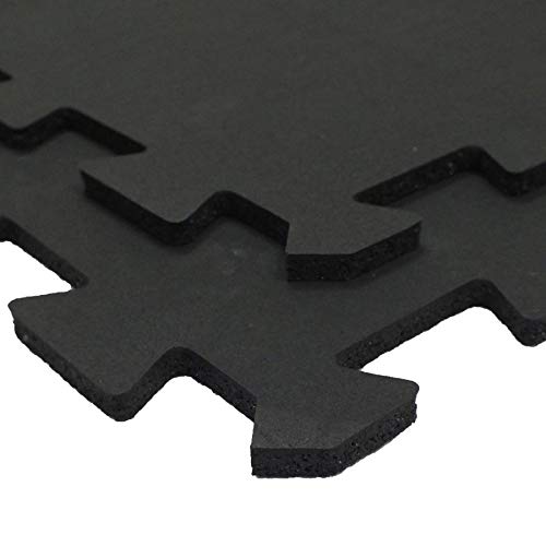 Heavy Duty Interlocking Rubber Gym Floor Tiles 8mm Thick 20
