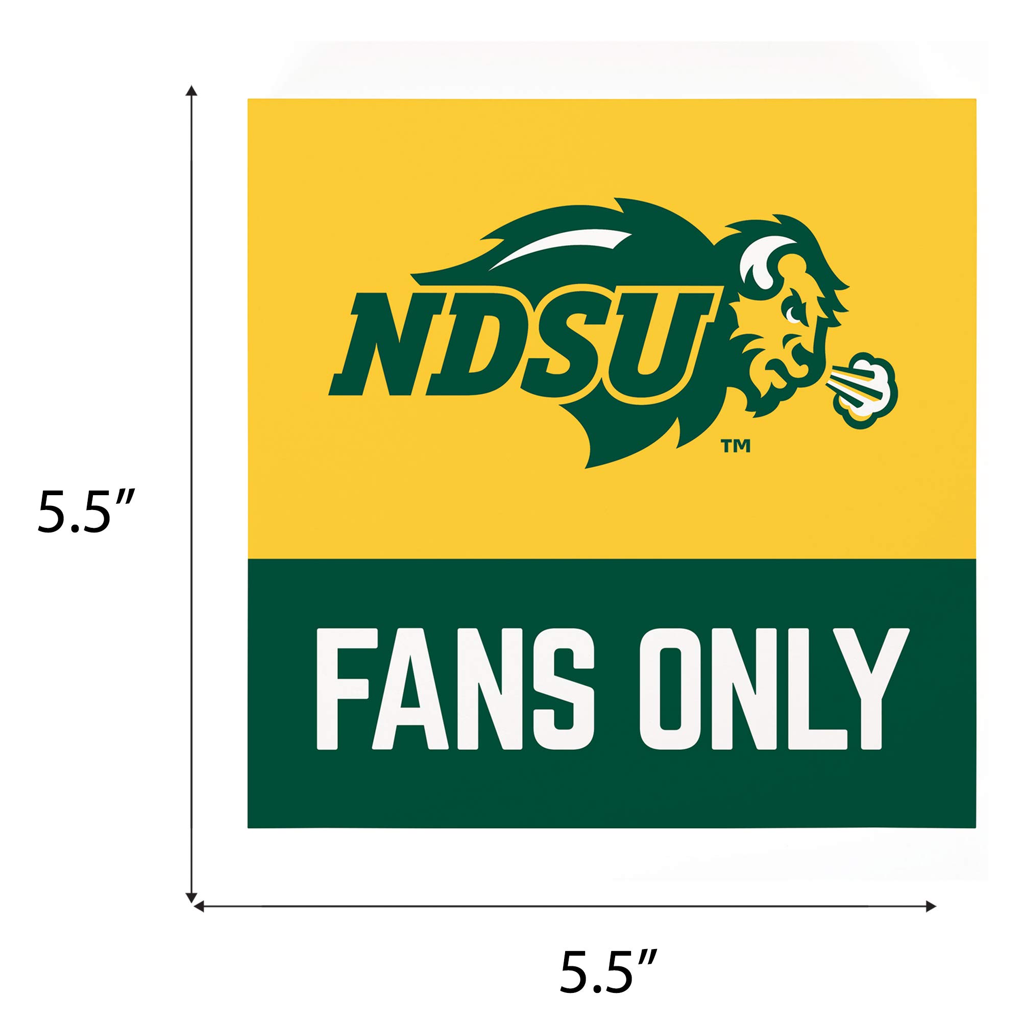 P. Graham Dunn North Dakota State University Fans Wooden Tabletop Block Sign - 5.5 x 5.5 Inch MDF Decorative Plaque for Home, Office & Game Day Decor