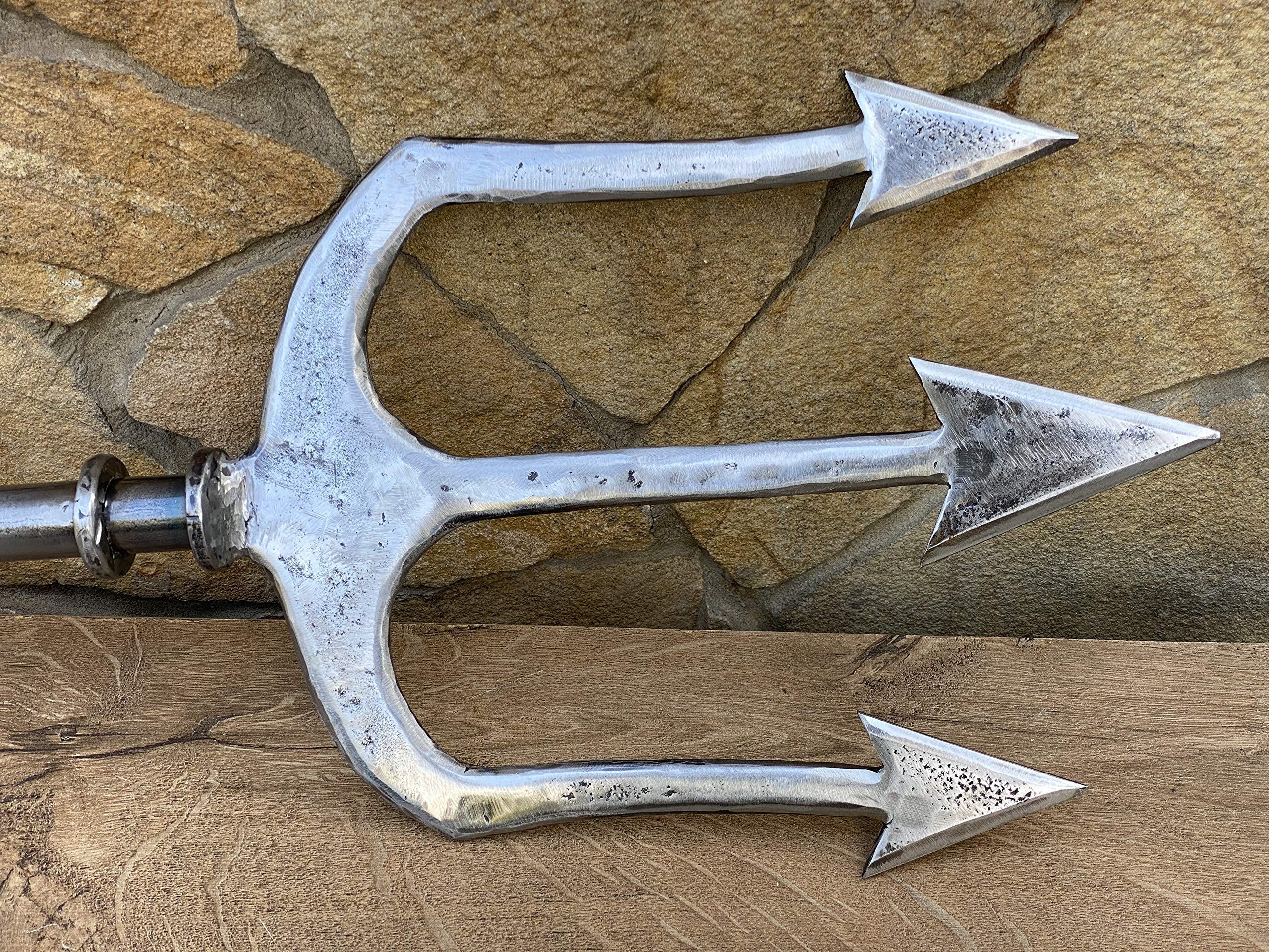 Poseidon Trident & Neptune Trident for Cosplay - Viking Warrior Weapon, Mermaid Costume Accessory - Perfect for Halloween, Cosplay Events, Theater Performances and Fantasy Photography