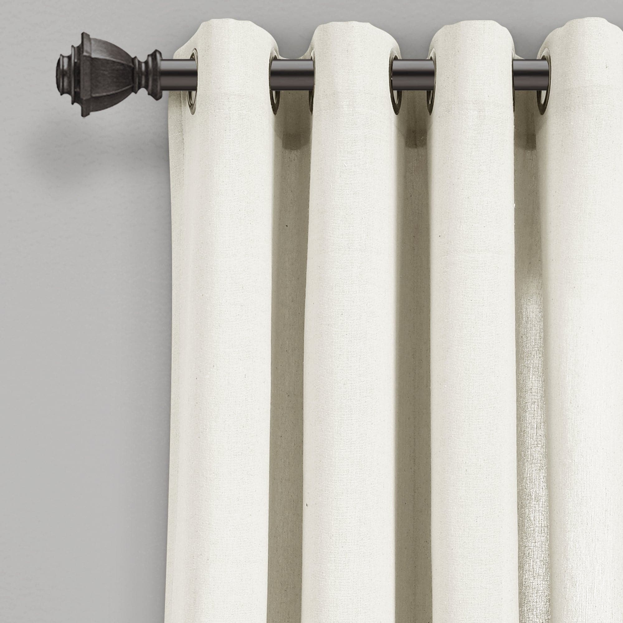 Premium Faux Linen Grommet Window Curtain Panels Set - Blackout Thermal Insulated Drapes for Living Room & Bedroom - Elegant Home Decor for Modern Houses
