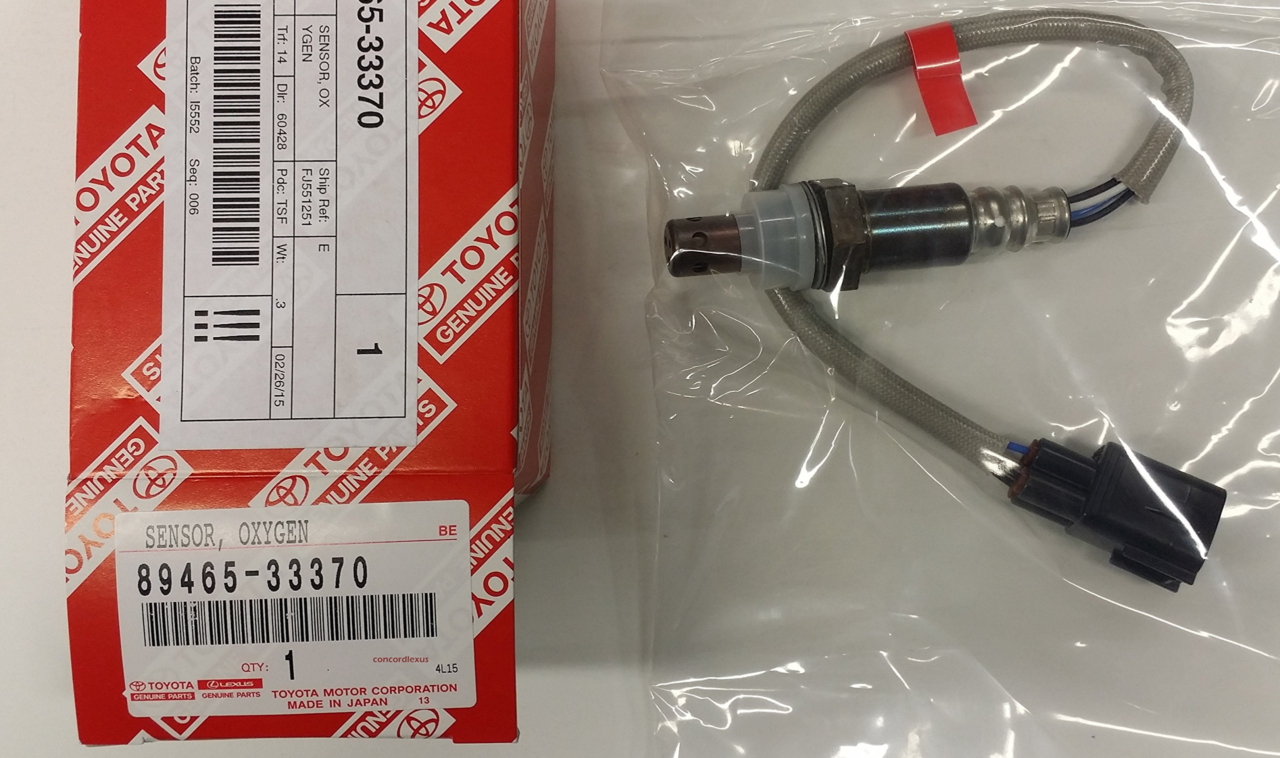 Lexus 89465-33370 Oxygen Sensor - Compatible with Lexus Models - High Performance O2 Sensor for Improved Fuel Efficiency & Emissions - Perfect for Engine Tune-Ups & Smog Checks