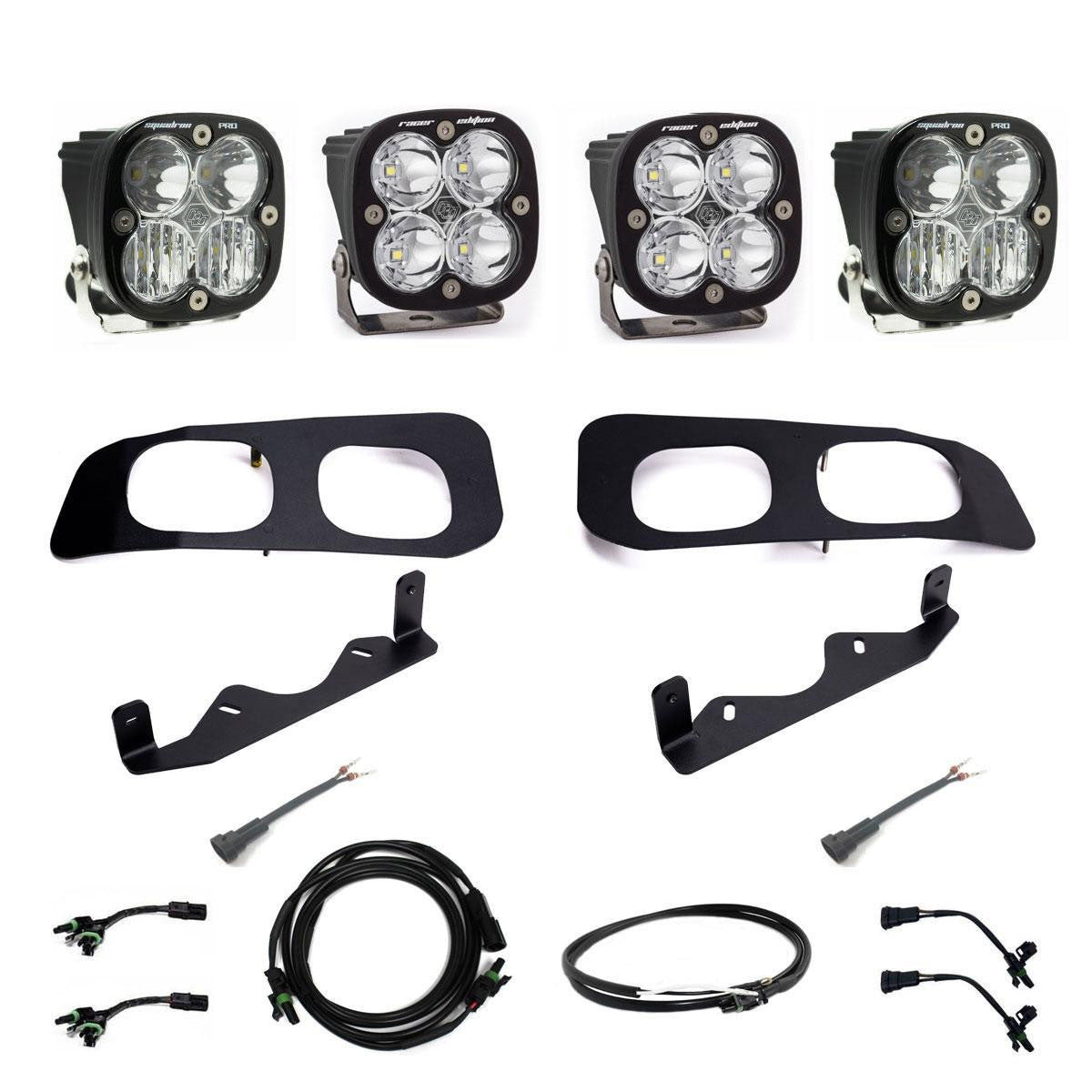 2023 Ford F250 F350 Squadron Racer & Pro Unlimited LED Dual Fog Light Kit - Off-Road Driving, Night Adventure & Truck Customization Accessories