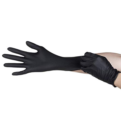 STORE99® 100-Piece Nitrile Tattoo Gloves Set - Black & Blue Latex-Free Tattoo Accessories (Size M) for Professional Tattoo Artists & Body Art Studios