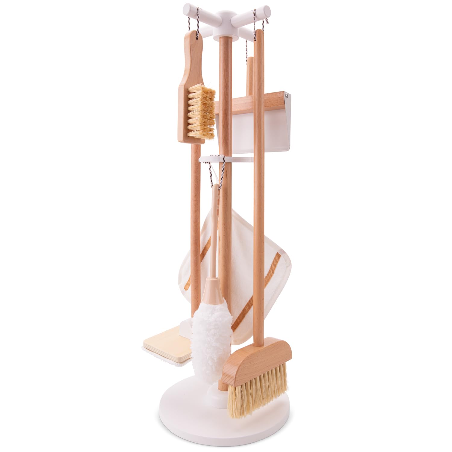 New Classic Wooden Cleaning Toy Kit 18375 - Pretend Play Set for Kids, Montessori Learning & Housekeeping Role Play