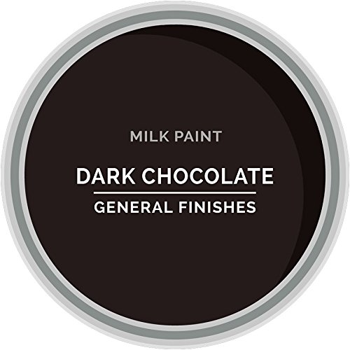 General Finishes Water Based Milk Paint - 1 Gallon Dark Chocolate for Furniture, Cabinets & DIY Home Decor Projects