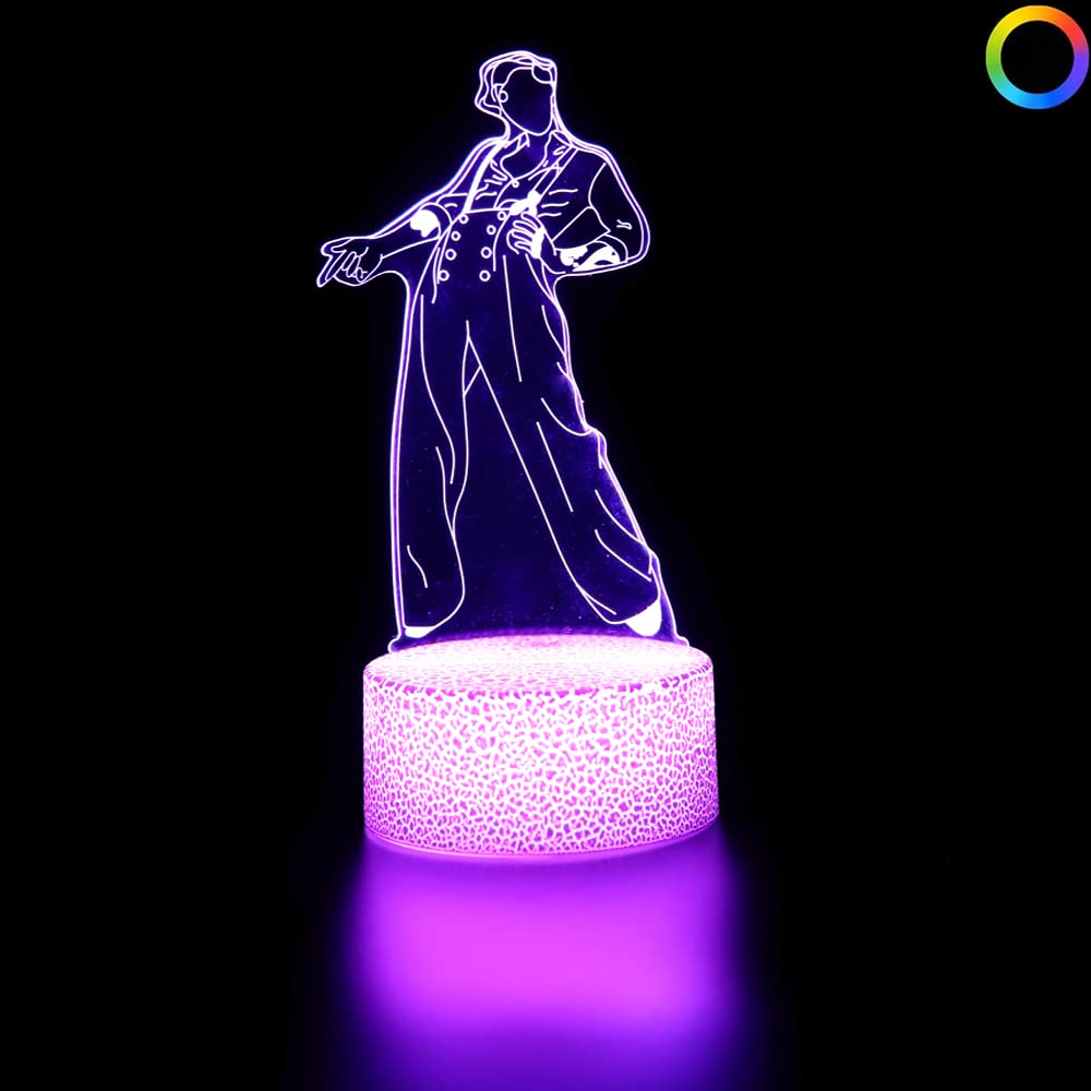3D Illusion LED Night Light with Remote Control & Touch Sensor - Cool Birthday Gift for Kids, Adults, Fans - Perfect for Bedroom Decor, Party Favors, Home Theater Lighting