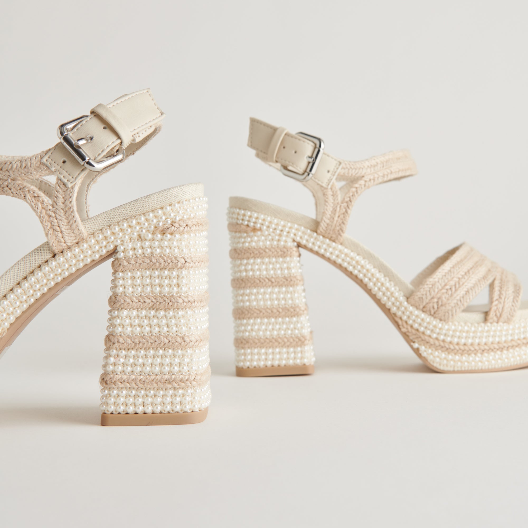 ANIRA Pearl Heels for Women - Elegant Ivory Pearl Embellished High Heels | Perfect for Weddings, Parties & Special Occasions