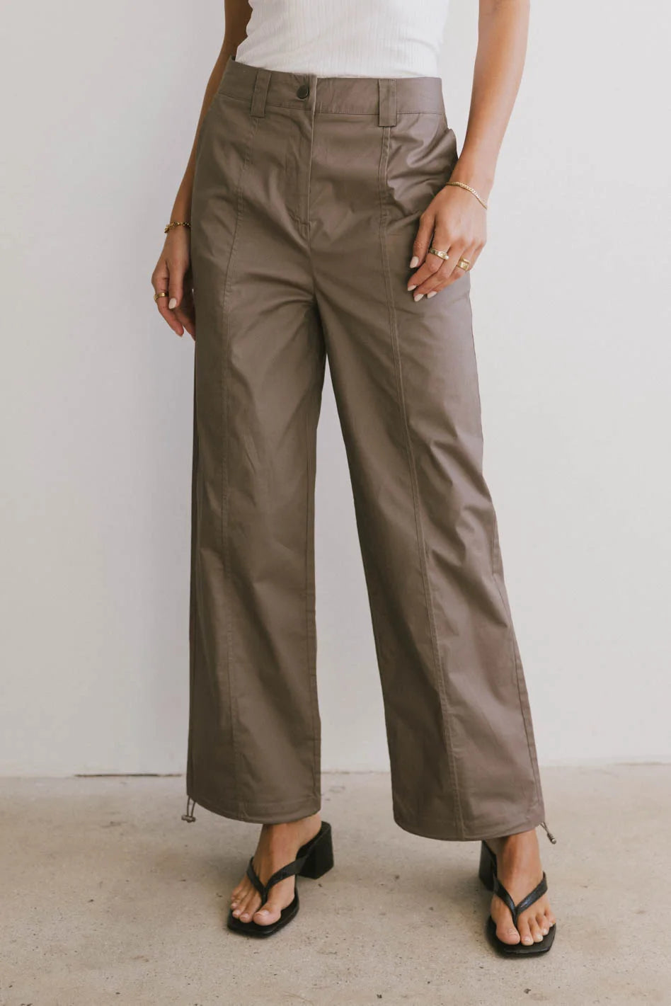 Frank and Oak Emma Wide Leg Pants for Women - Mauve High Waisted Flowy Trousers | Comfortable Office Wear, Casual Outfits & Travel Essentials | FINAL SALE