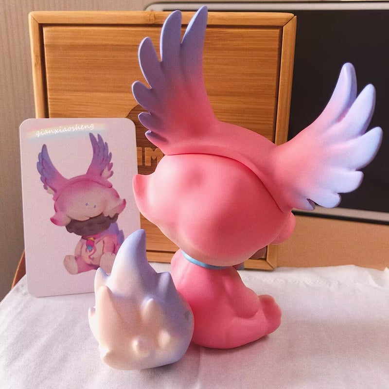 DIMOO Mengqi Pink Limited Edition Collectible Figure - Cute Anime Character for Display, Gift & Home Decor