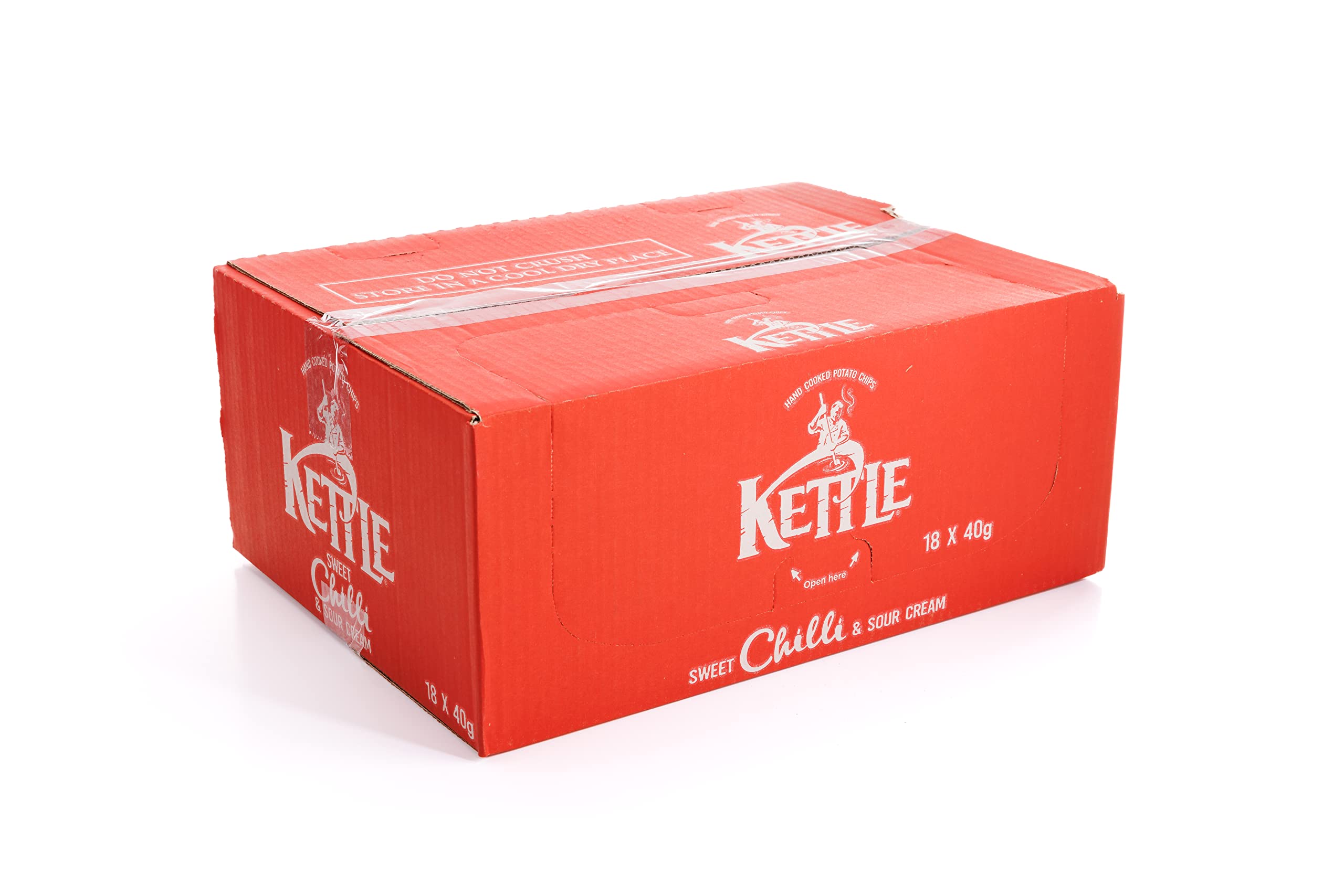 Kettle Chips Sweet Chili 40g (Pack of 18) | Crunchy Gluten-Free Potato Snacks | Perfect for Parties, Picnics & Movie Nights