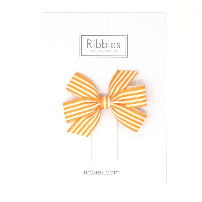 Gold Striped Pinwheel Bow - Elegant Hair Accessory for Parties, Weddings & Special Occasions