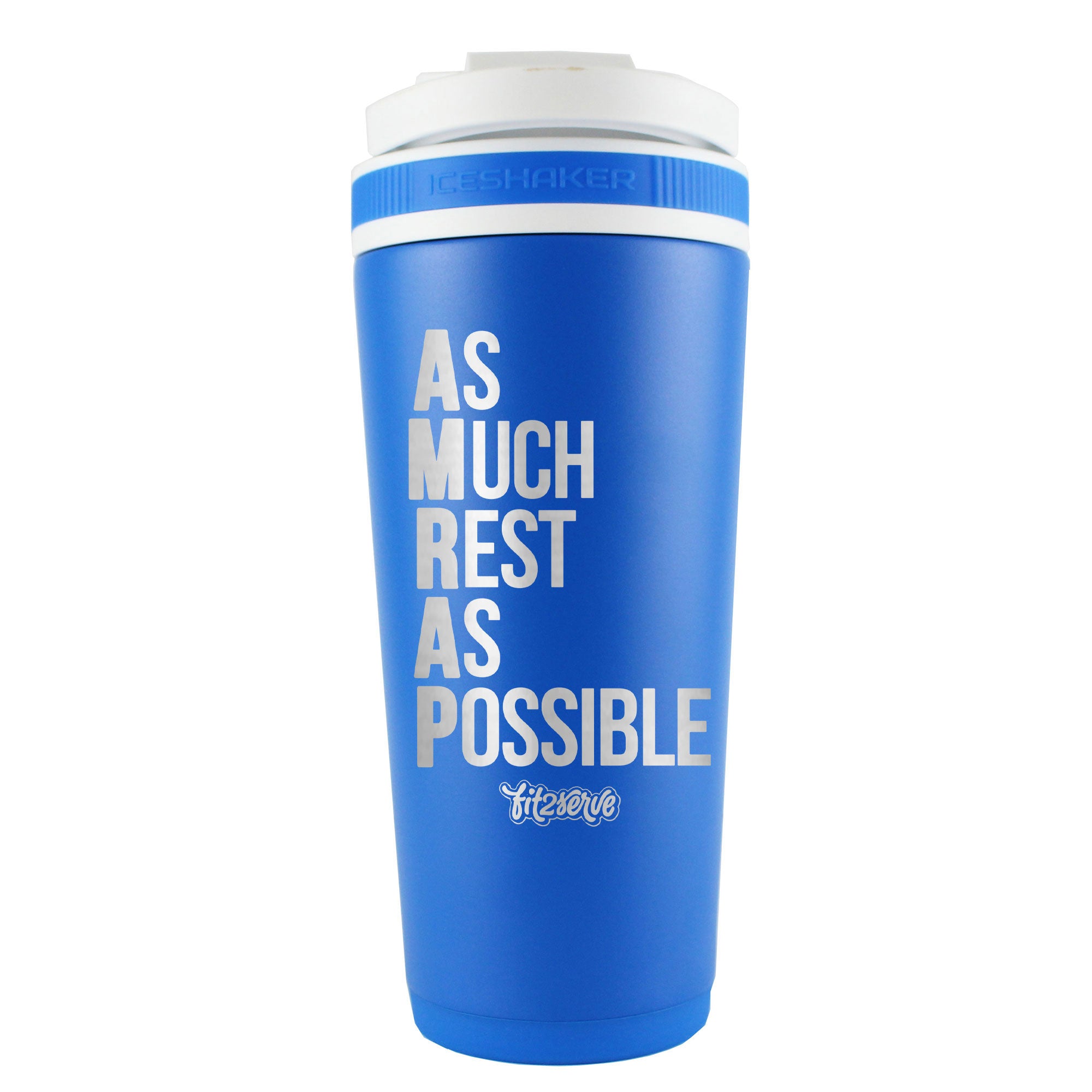 FIT2SERVE 26oz Insulated Ice Shaker Bottle - Royal Blue | Leakproof & Sweatproof | Perfect for Gym, Workouts & Outdoor Activities