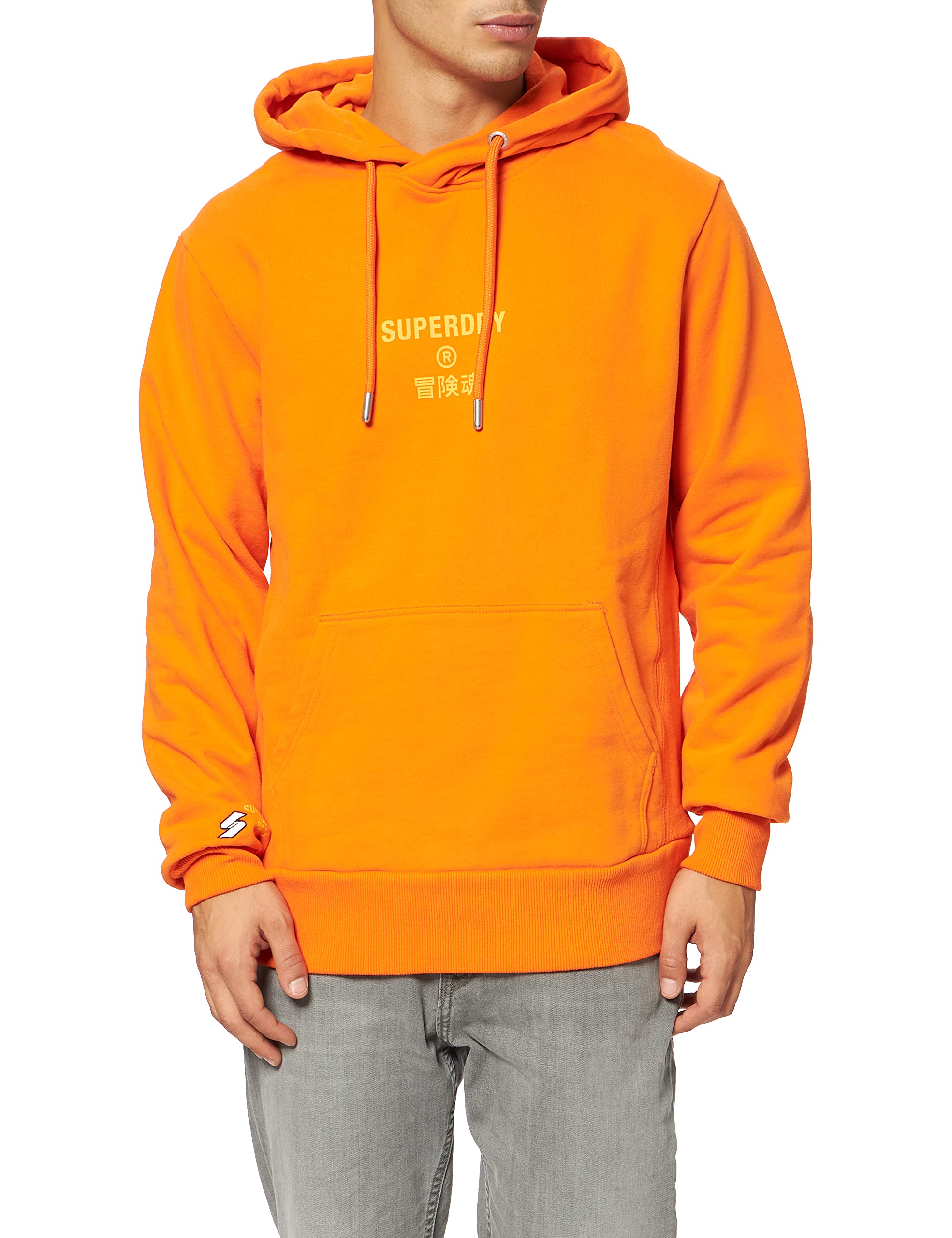 Superdry Men's Independent Hoodie - Loose Fit Drawcord Hooded Sweatshirt for Casual Wear, Street Style & Outdoor Activities