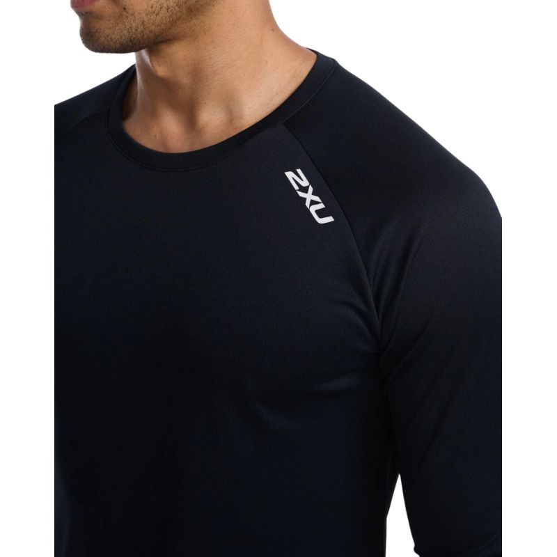 2XU Men's Aspire Long Sleeve Running Shirt - Lightweight Performance Top for Marathon, Jogging & Workouts