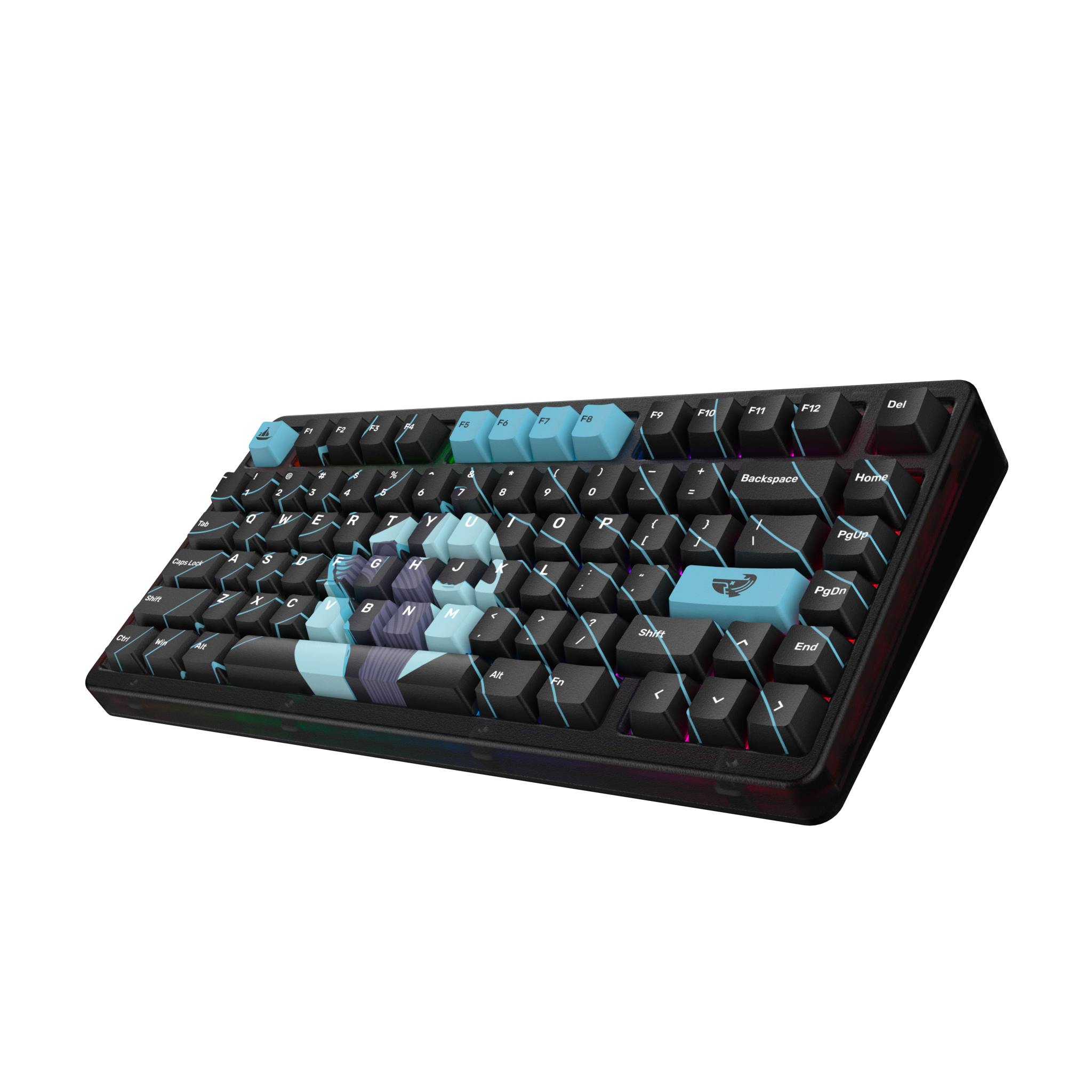 B0aty X Ghost K75 Mechanical Gaming Keyboard Combo - RGB Backlit, Hot-Swappable Switches, Wired USB (Constellation Edition) - Perfect for PC Gaming, Esports & Office Work