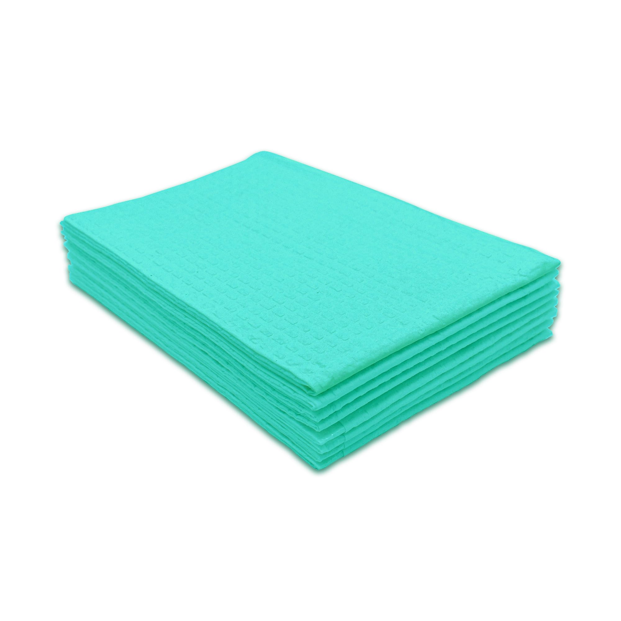 **TIDI 917410 Ultimate Dental Bibs, Teal, 4 Layers, 13” x 18” (Pack of 500) – Disposable, Leak-Proof, Embossed, 3-Ply Tissue with Poly Back – Ideal for Dental Clinics, Nail Salons & Tattoo Studios**