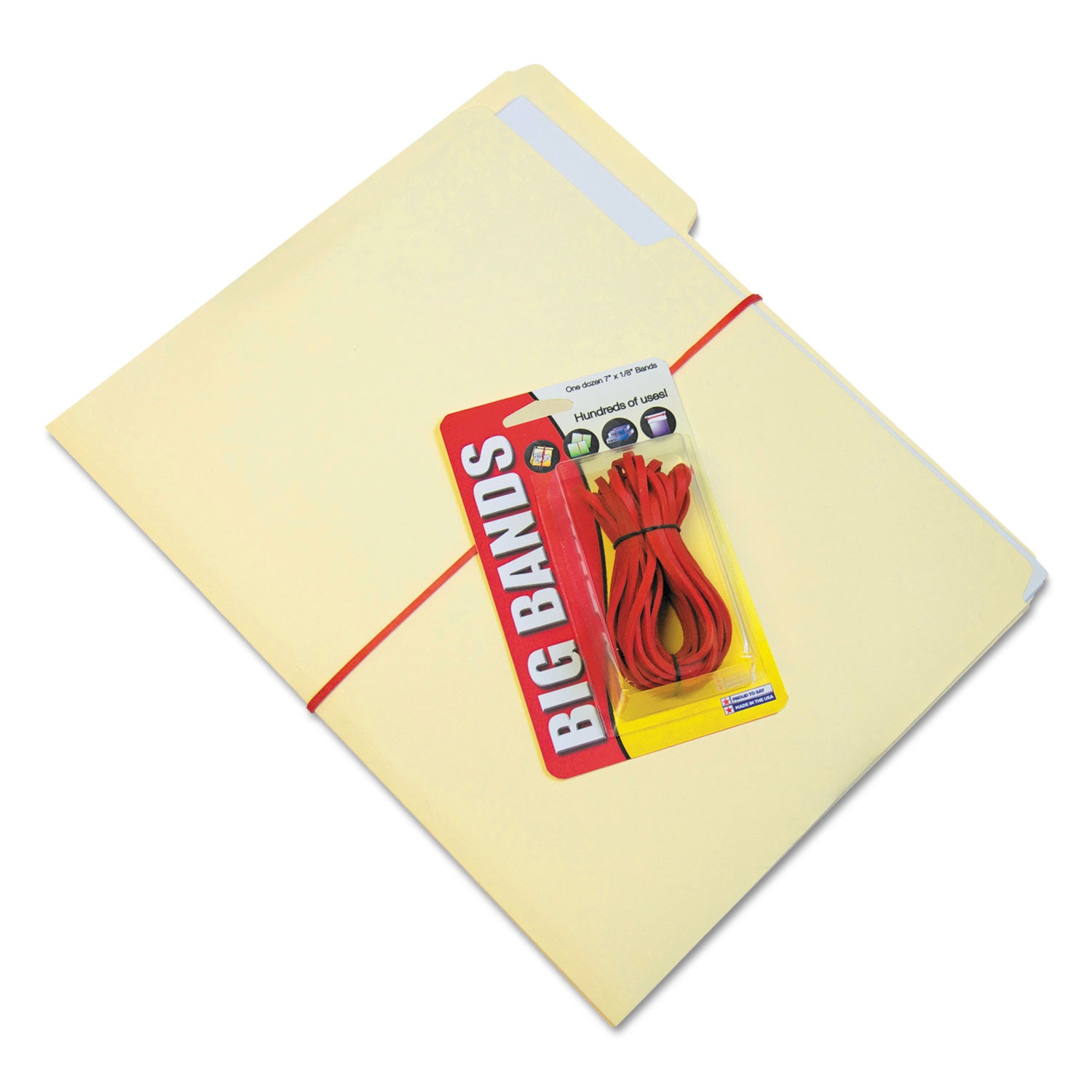 Alliance® Big Bands Rubber Bands - Size 117b, 0.06 Gauge, Red (12 Pack) - Heavy Duty Office & Mailing Supplies for Securing Documents, Bundles & Packages