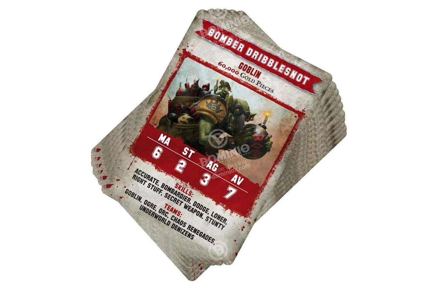 Games Workshop Goblin Team Card Pack 200-61-60 | Warhammer Fantasy & Blood Bowl Strategy Game Accessories for Tabletop Gaming Enthusiasts