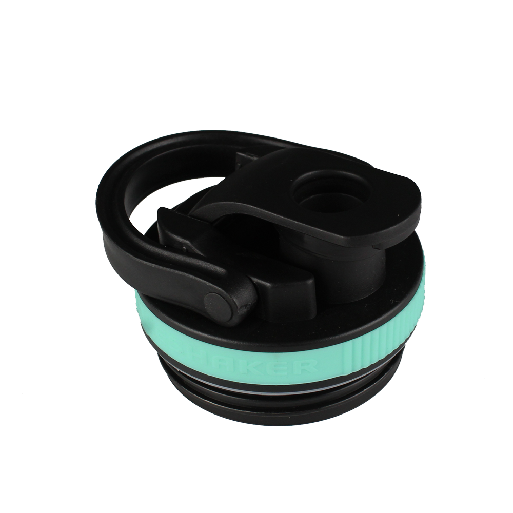 Black Lid with Mint Band