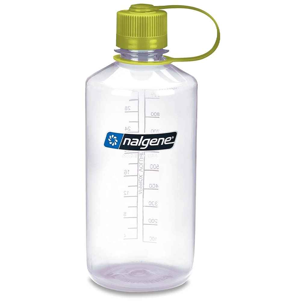 Nalgene Tritan Narrow Mouth BPA-Free Water Bottle 32 oz - Clear, Leak-Proof & Durable for Hiking, Gym & Everyday Hydration