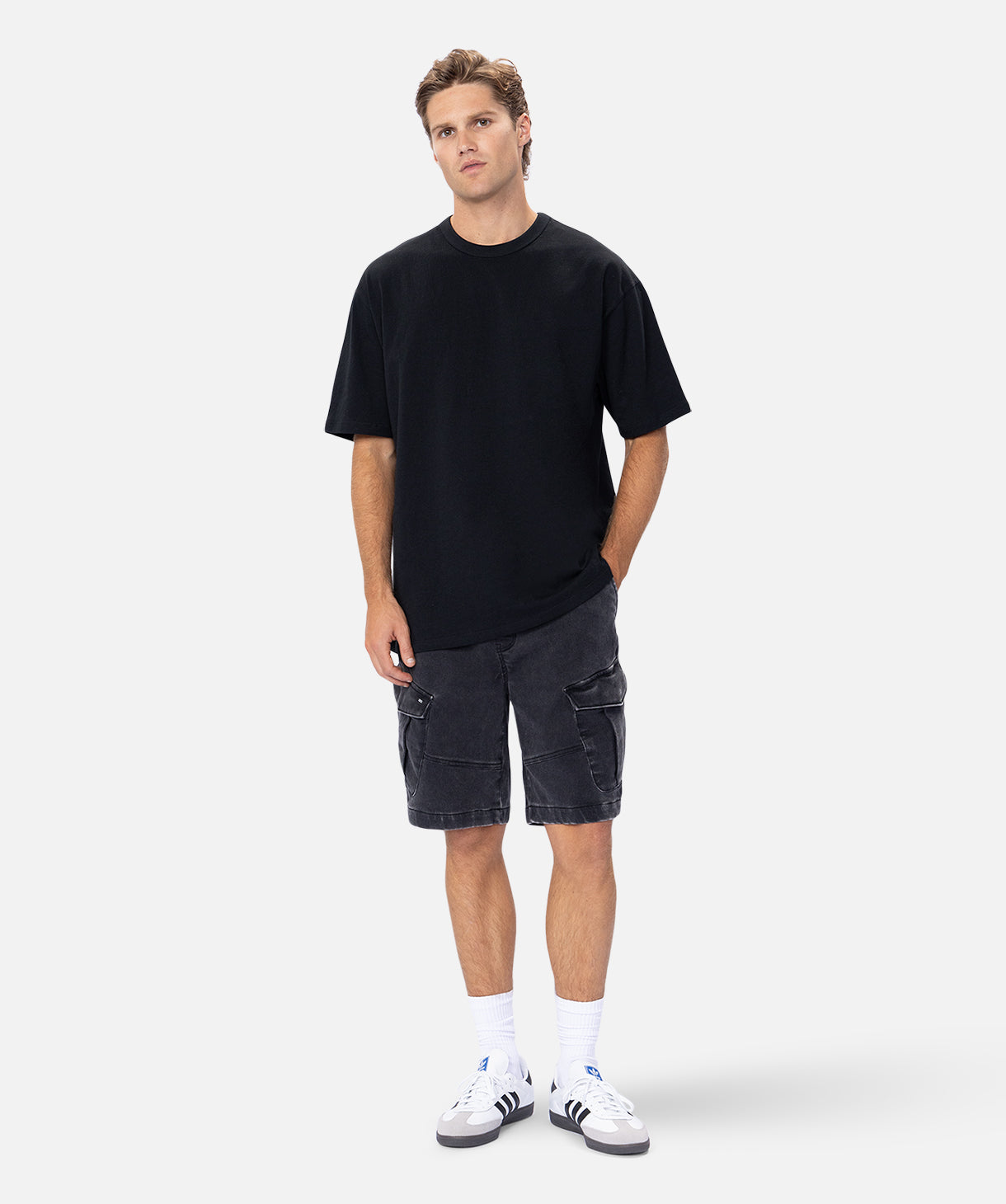 Men's Muntion Combat Shorts - Washed Black | Tactical Military Cargo Shorts for Outdoor, Hiking & Casual Wear