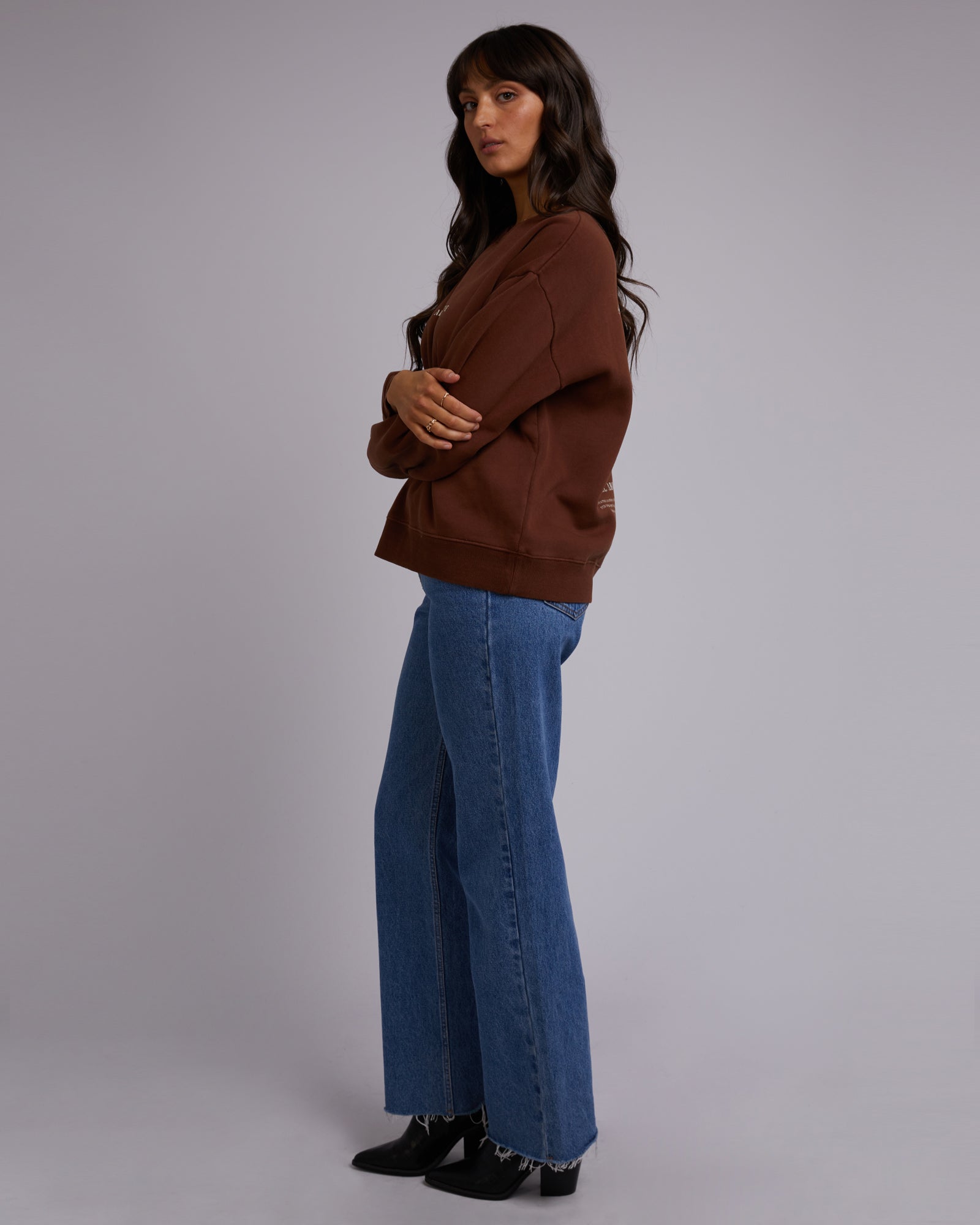 All About Eve Wild Rose Standard Crew Brown - Comfortable & Stylish Women's T-Shirt for Casual Wear, Outings & Everyday Fashion