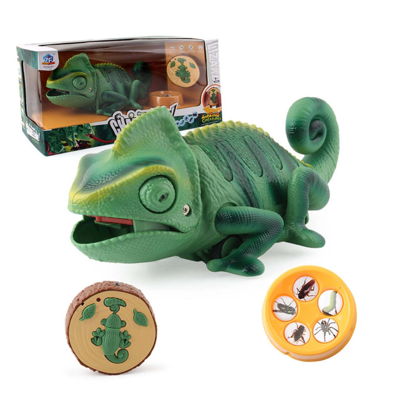 Electric Remote Control Crawling Chameleon Toy - Interactive RC Lizard Toy for Kids with LED Lights | Fun Educational STEM Toy for Boys & Girls | Perfect for Indoor Play, Birthday Gifts & Reptile Lovers
