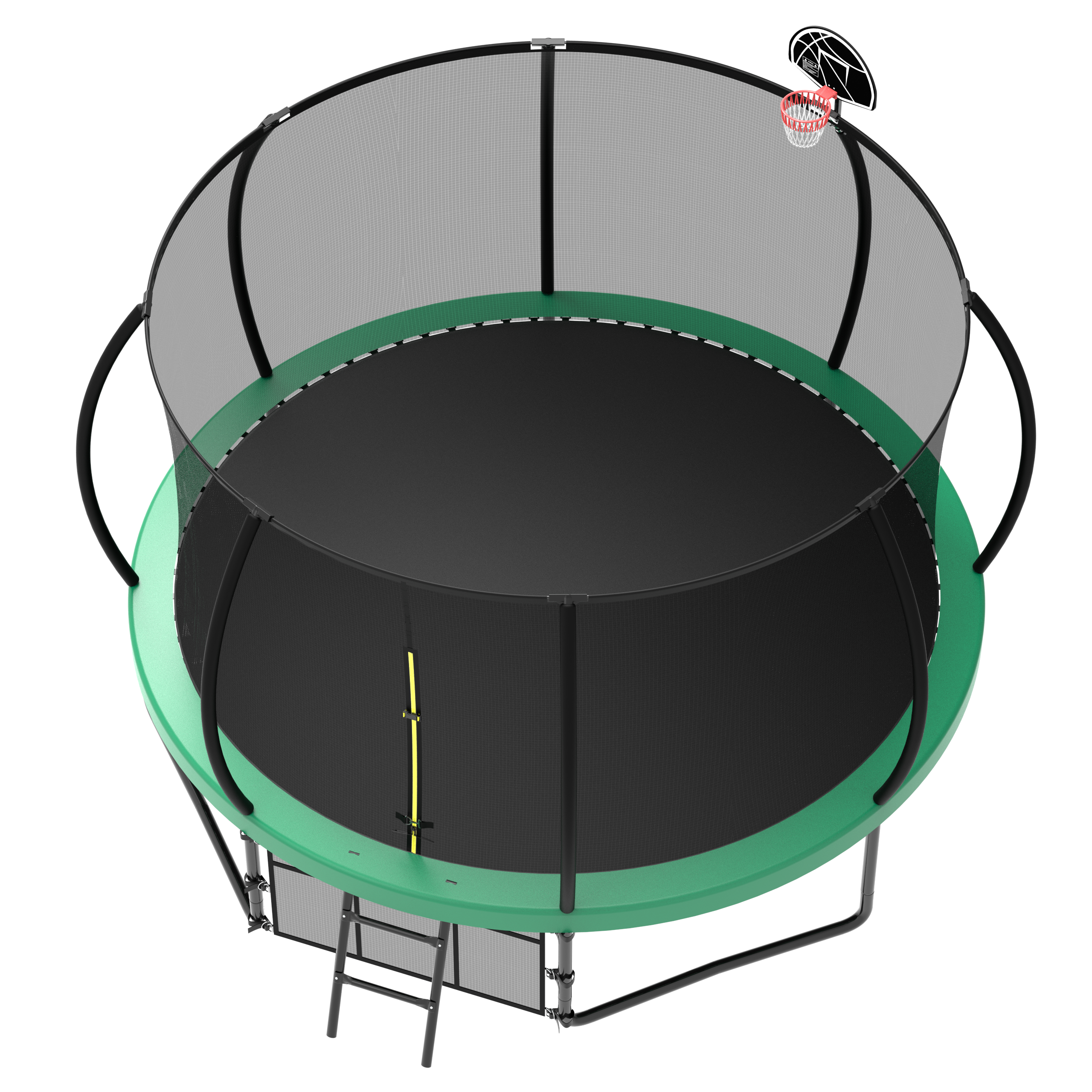 12FT Kids Trampoline with Safety Enclosure Net & Ladder - Outdoor Bounce Trampoline for Backyard, Garden, and Playground Fun - Perfect for Family Recreation & Exercise