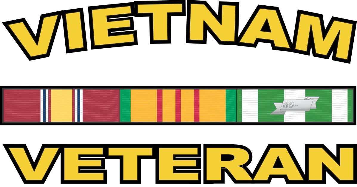 Vietnam Veteran Vinyl Decal Stickers - Patriotic Military Car Decals 3.8 Inch 6-Pack - Perfect for Cars, Trucks, Laptops & Windows