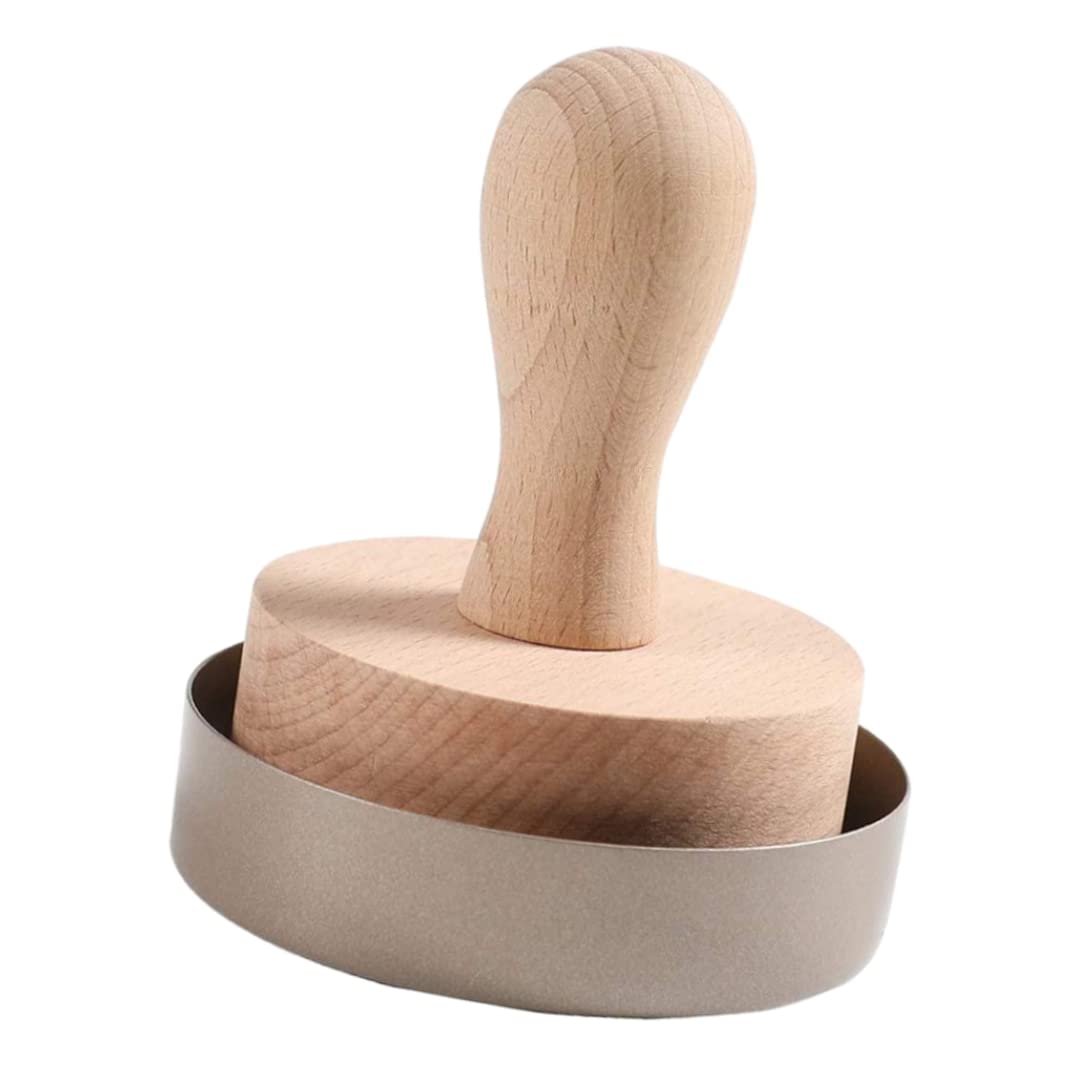 Wooden Tart Press Tool - DIY Baking Dough Press & Pastry Tamper for Egg Tarts - Handmade Wood Tart Mould for Professional & Home Baking - Perfect for Making Portuguese Egg Tarts, Fruit Tarts, and Mini Pies