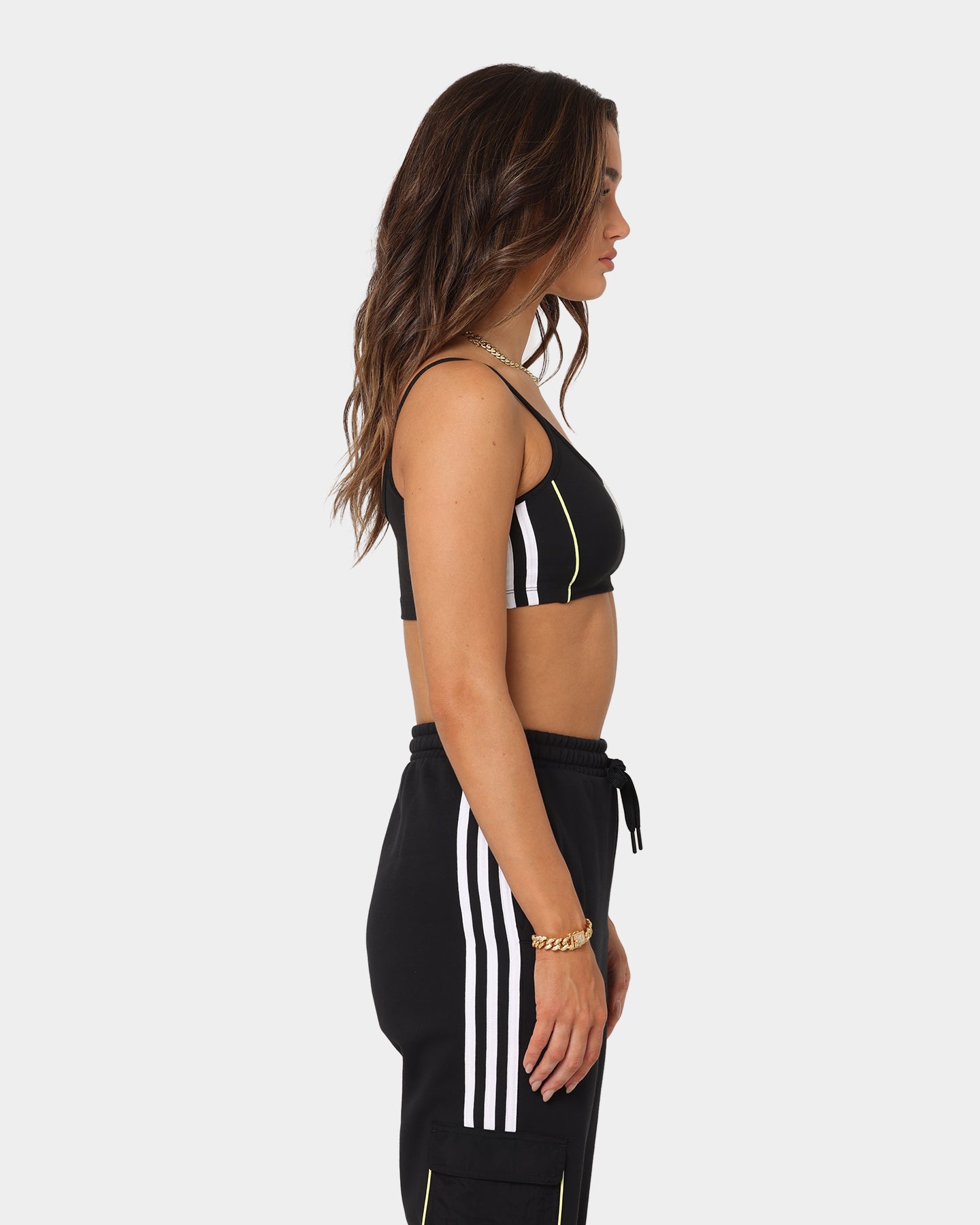 Adidas Women's Piping Logo Sports Bra Top - Black | Workout, Yoga & Running Activewear for Women