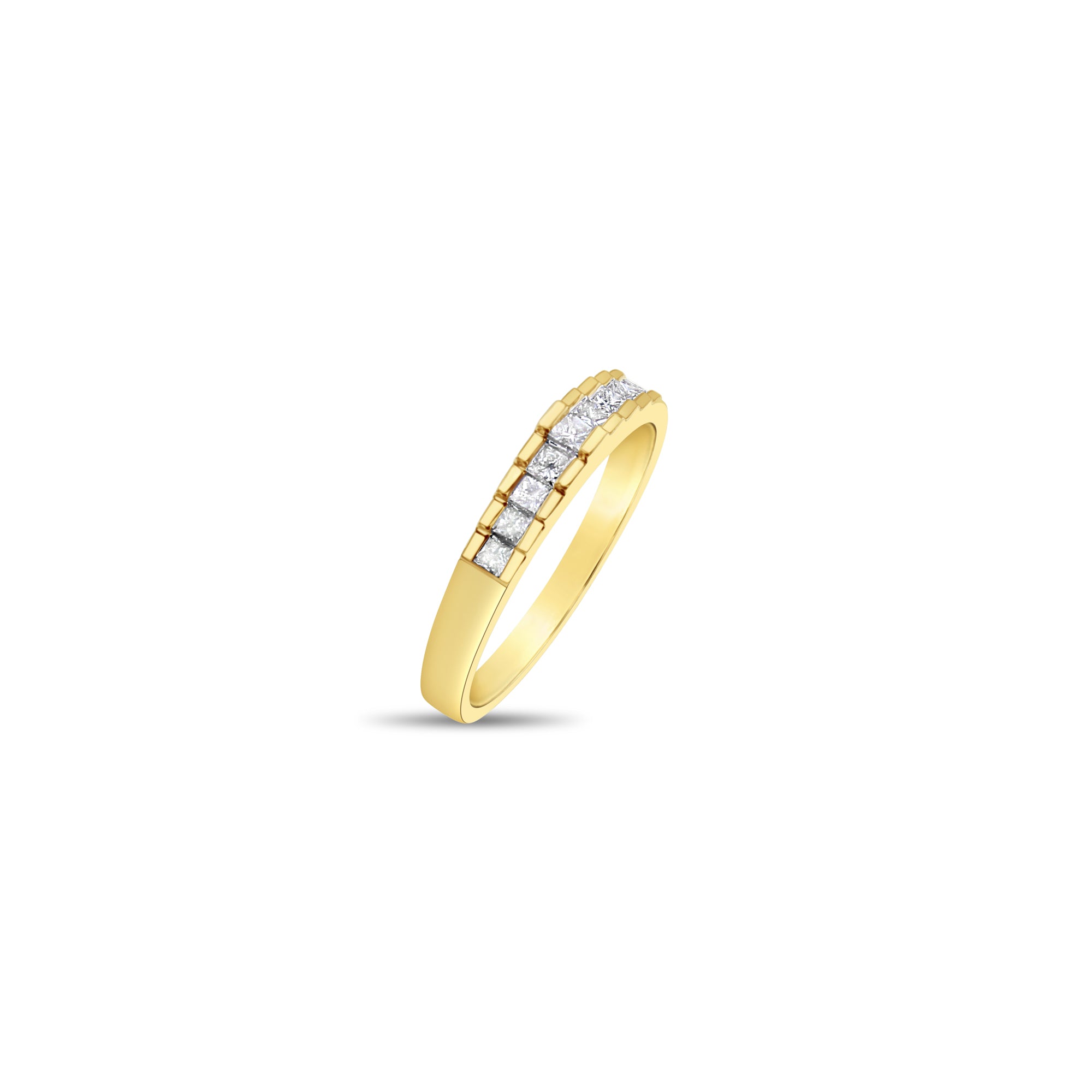 1/3 Carat Princess Cut Diamond Wedding Band - Elegant Step Up Design for Engagement, Anniversary & Bridal Jewelry Gifts