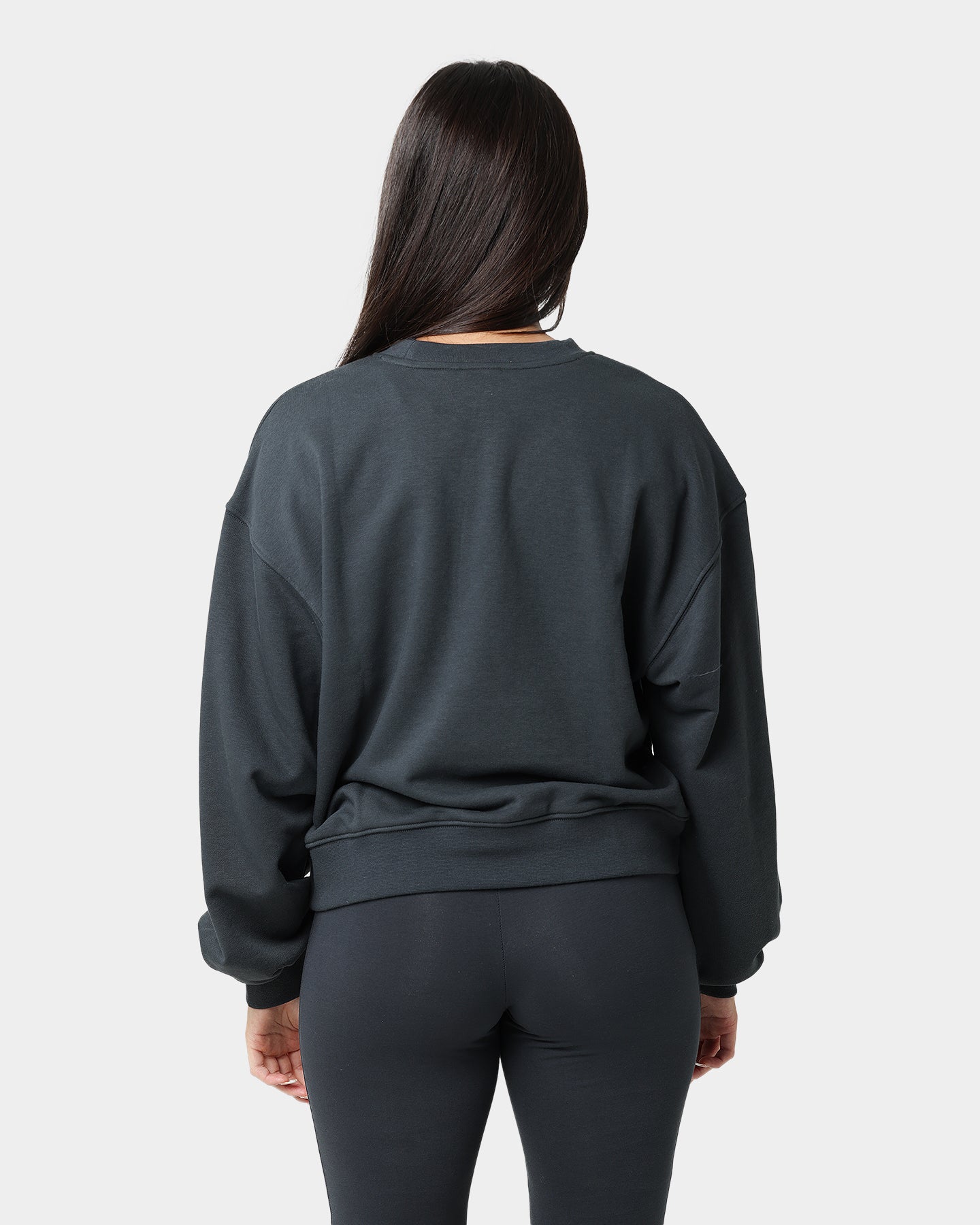 Adidas Women's Crewneck Sweatshirt - Carbon Heather Casual Pullover for Gym, Running & Everyday Wear