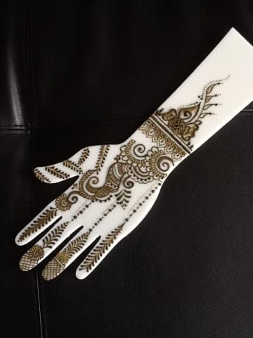 ISIRONA® Reusable Acrylic Mehndi Hand for Henna Practice - Pack of 2 - Perfect for Beginners, Tattoo Artists & DIY Henna Designs at Home or Salon