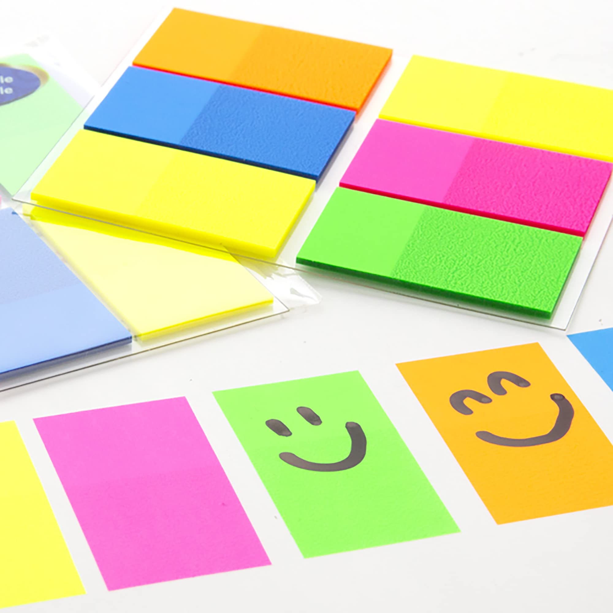 BAZIC Neon Page Markers 1x1.7 Inch, Bright Colored PET Index Tabs - 150 Writable Sticky Note Flags per Pack (288-Pack Bulk) - Perfect for Bookmarking, File Organization & School/Office Supplies