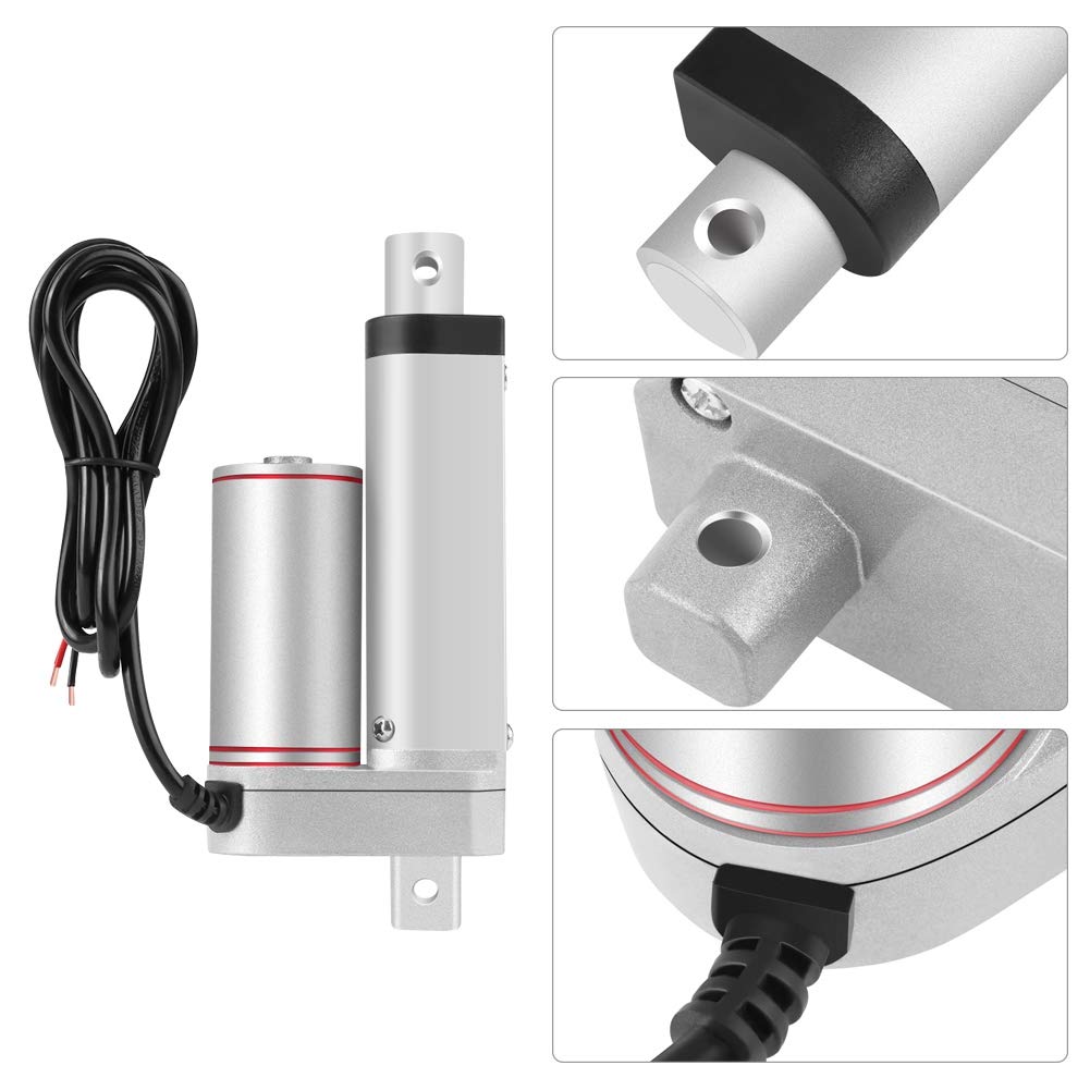 12V DC Electric Linear Actuator - 1000N Force, 150-500mm Adjustable Stroke, Heavy Duty Motor Bracket (50mm) for Golf Simulators, Home Automation & Industrial Machinery