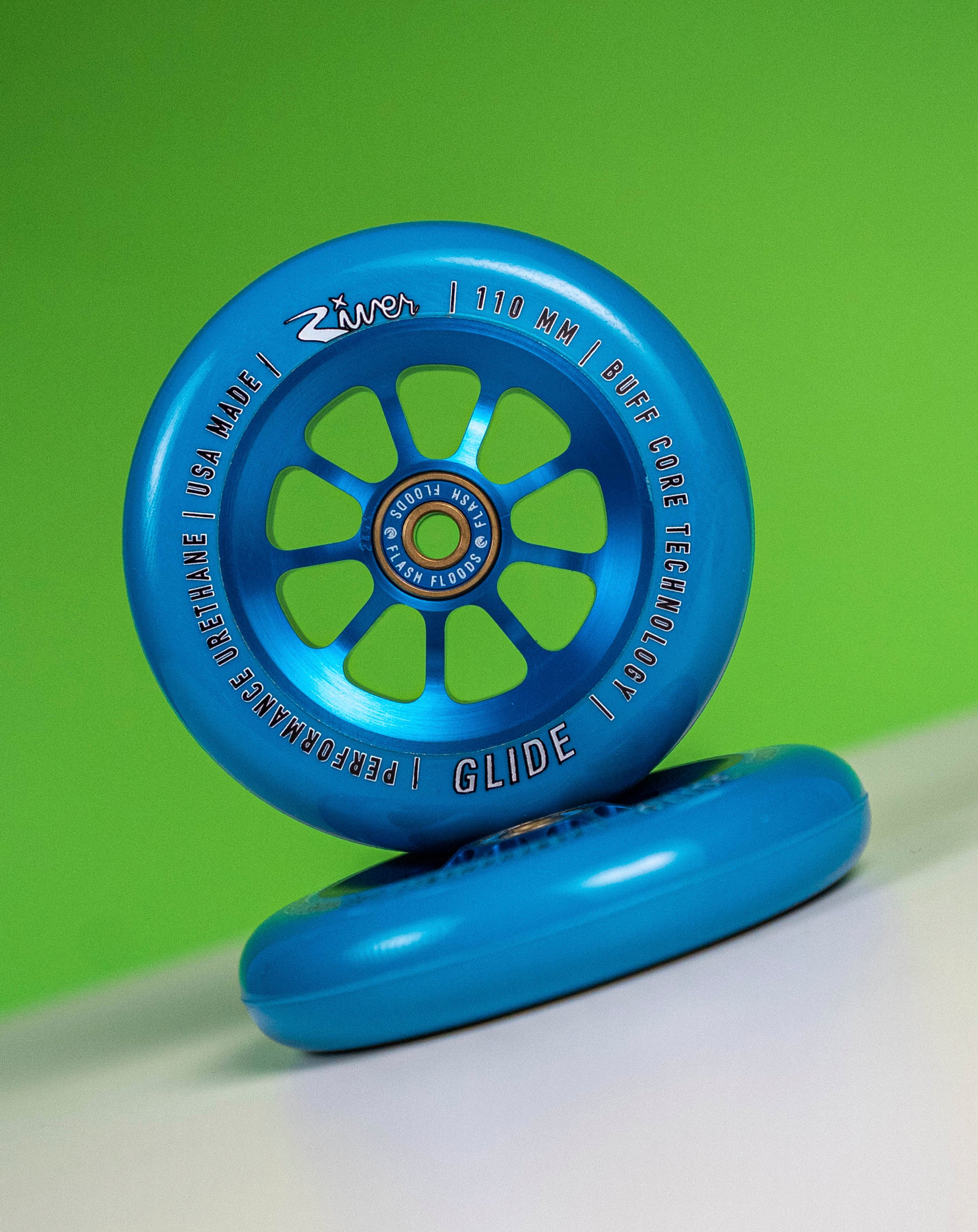 Premium River Sapphire Glides Wheels - High-Performance Skateboard Wheels for Smooth Rides | Perfect for Street Skating, Longboarding & Cruising