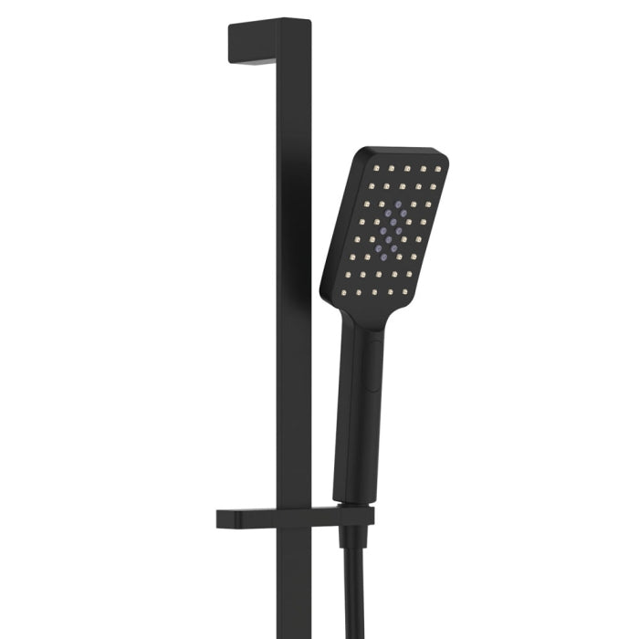 Fienza Tono Rail Shower System 444116B in Matte Black - Modern Bathroom Shower Fixture for Luxurious Spa Experience