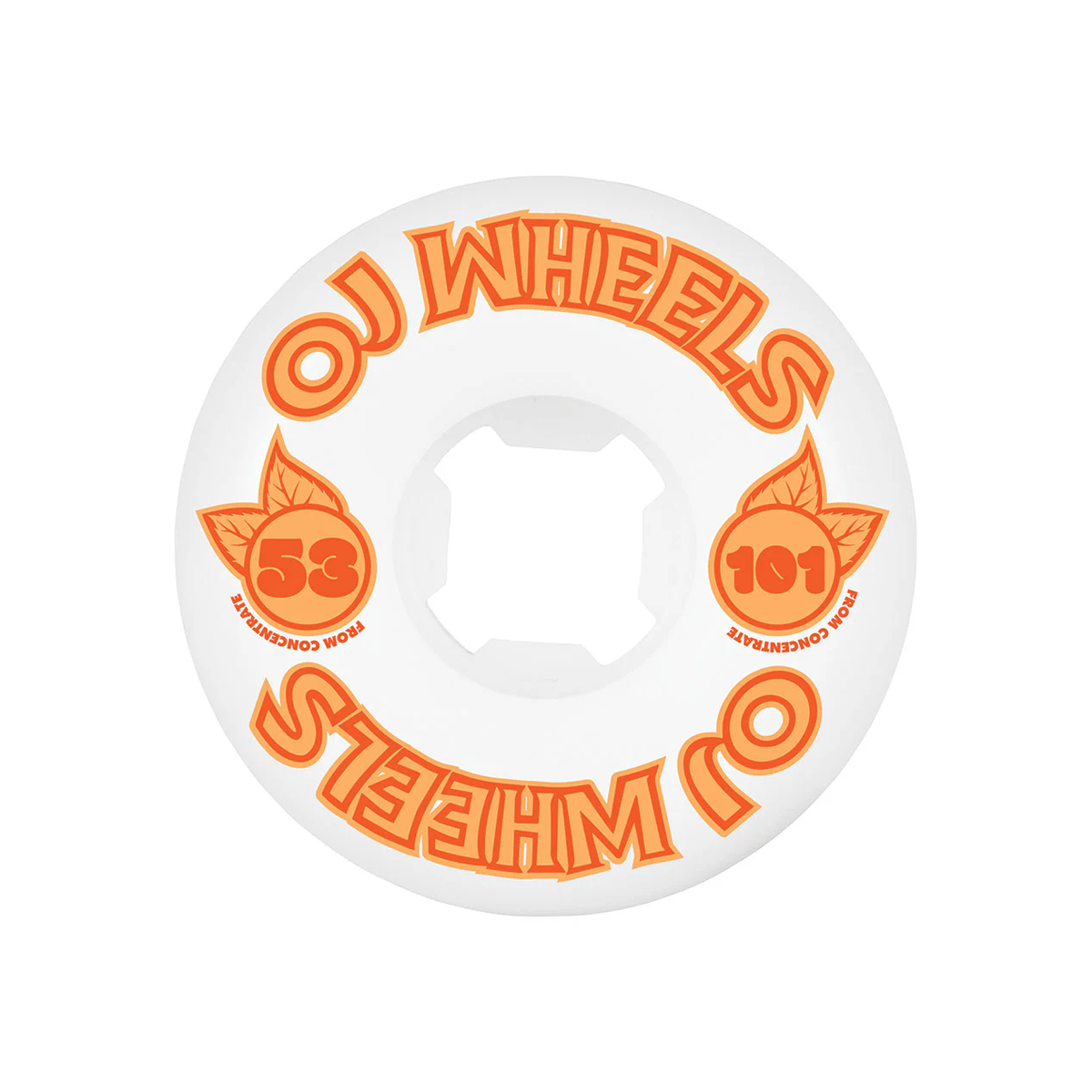 OJ From Concentrate Hardline Skate Wheels 101A 53mm - High-Performance Skateboard Wheels for Street & Park Skating - Durable & Smooth Ride for Skaters