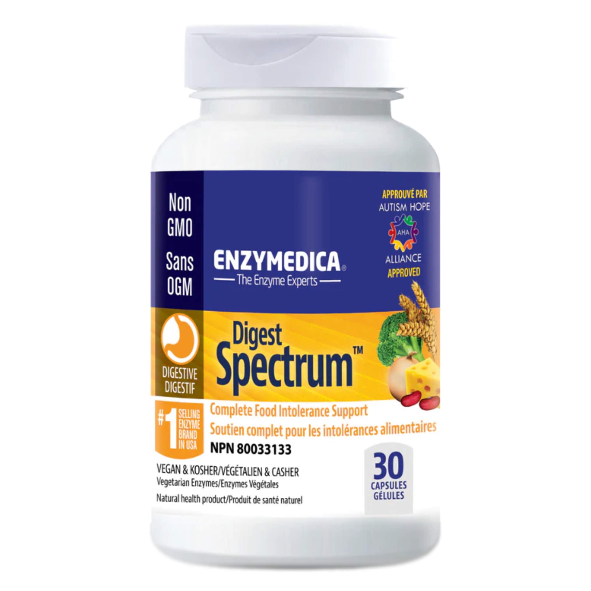 Digest Spectrum - Premium Digestive Enzyme Supplement for Gut Health & Digestion Support | Ideal for Bloating Relief, Food Intolerance & Nutrient Absorption | Perfect for Daily Wellness & Active Lifestyles
