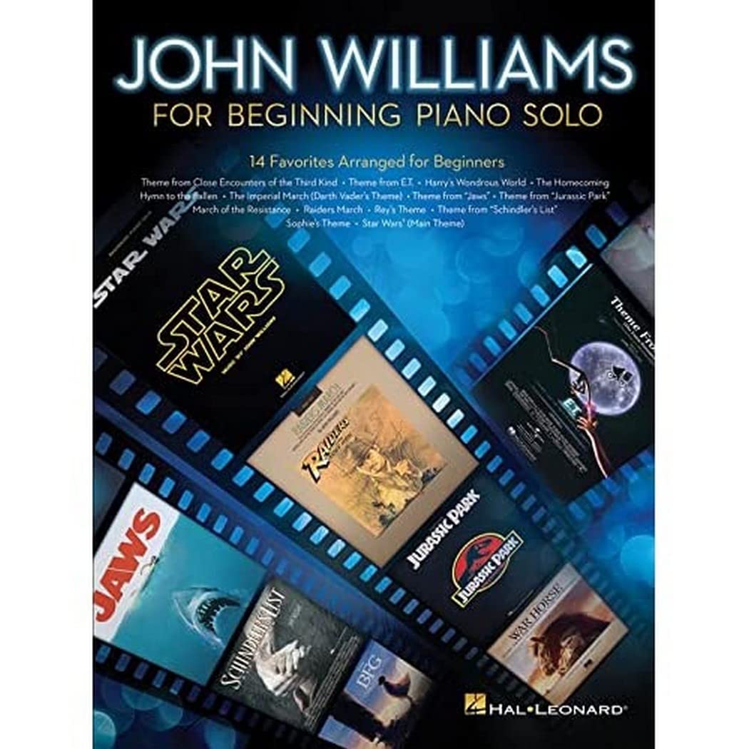 John Williams Easy Piano Book - Simplified Sheet Music for Beginners | Perfect for Piano Lessons, Home Practice & Gift Giving