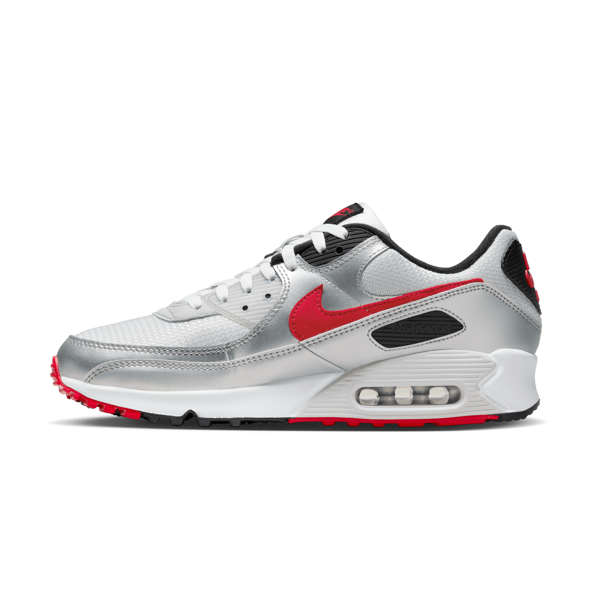 Nike Air Max 90 'Silver Bullet' Retro Running Shoes - Men's/Women's Lifestyle Sneakers for Casual Wear, Gym & Street Fashion