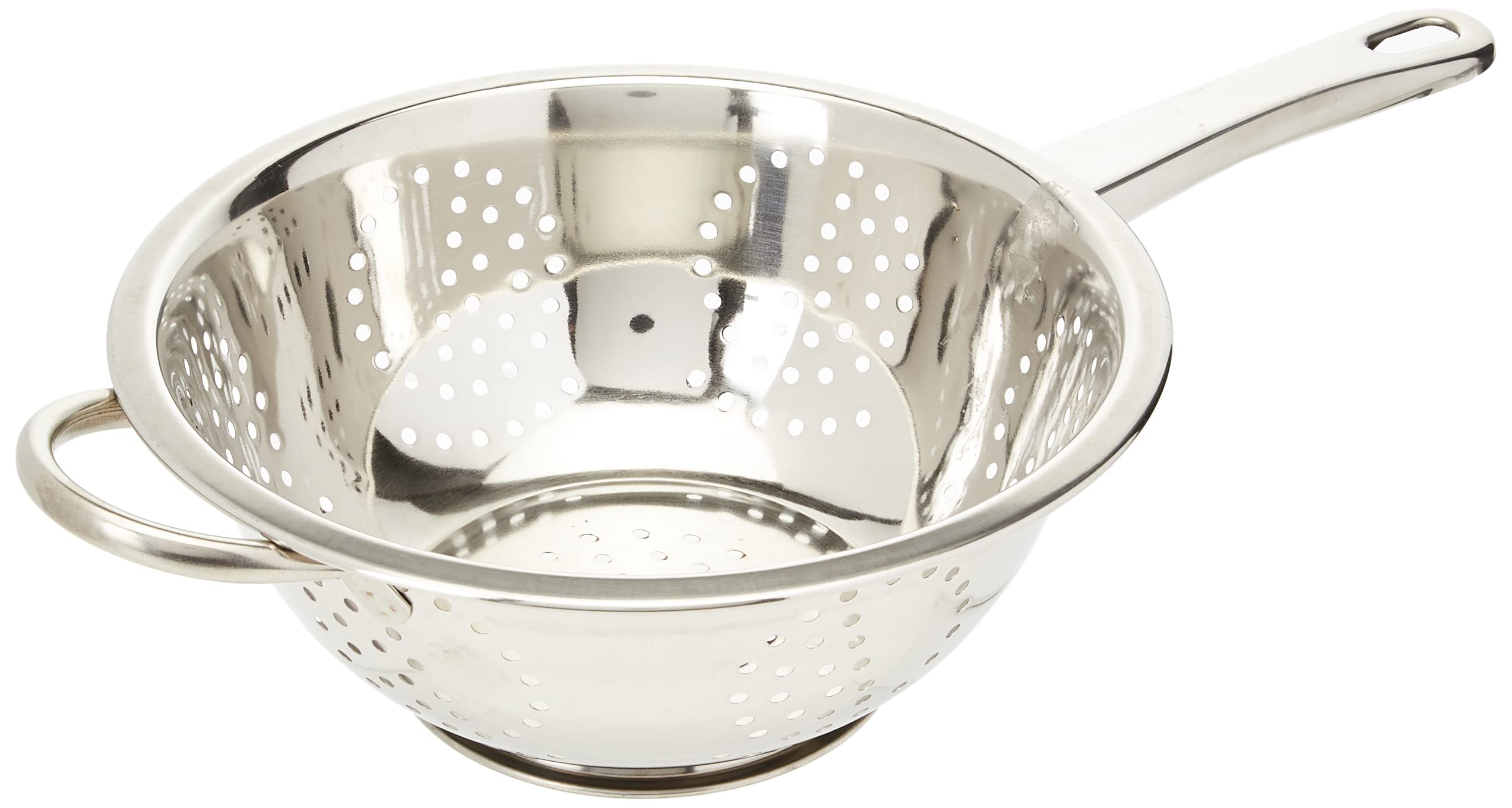 Premium SS108 Stainless Steel Colander - 9-Inch (23cm) Silver Kitchen Strainer for Pasta, Vegetables & Fruits | Durable & Rust-Proof for Cooking, Baking & Meal Prep