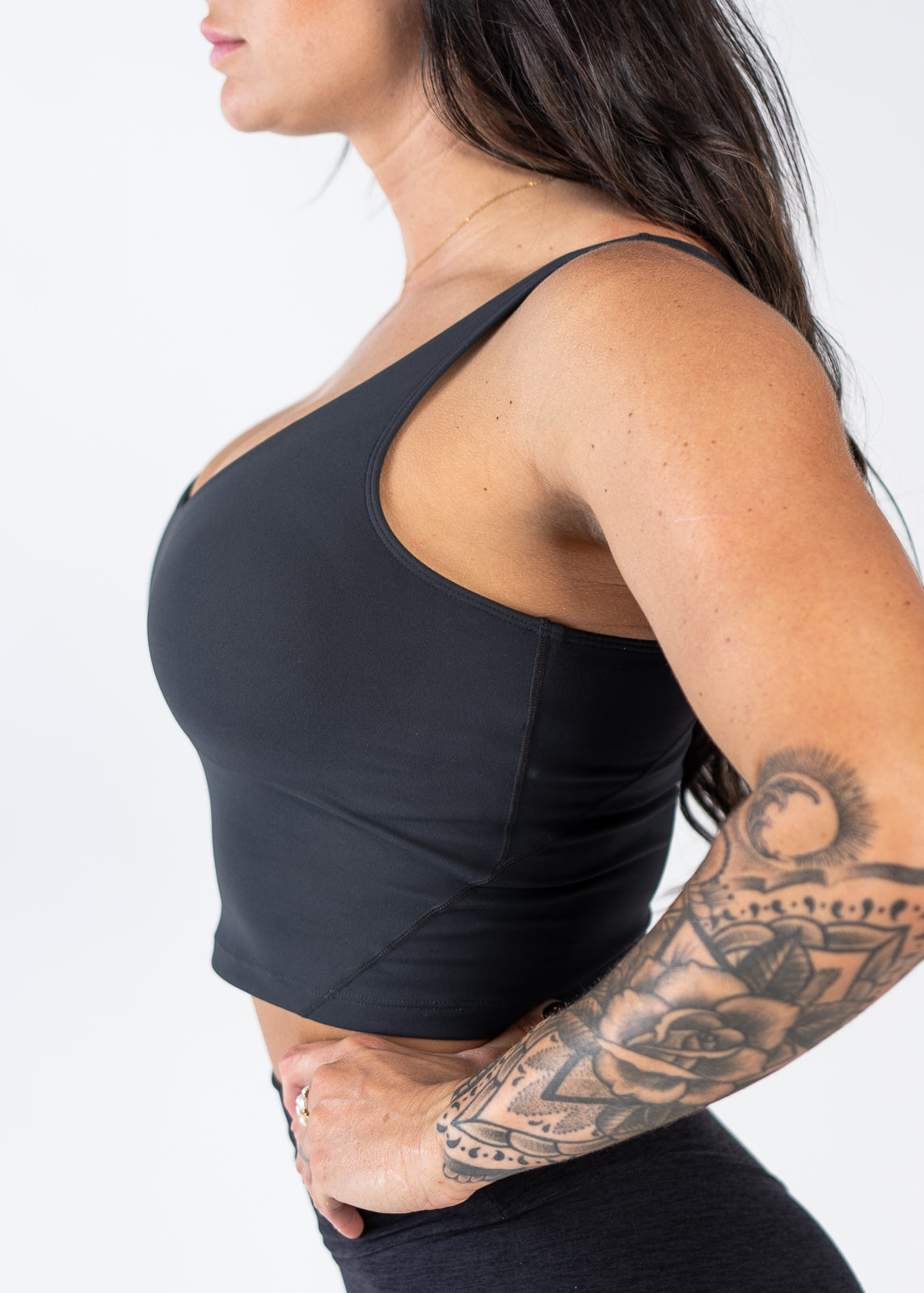 NKD Crop Bra | Black | Women's Sports Bra for Yoga, Running & Gym Workouts