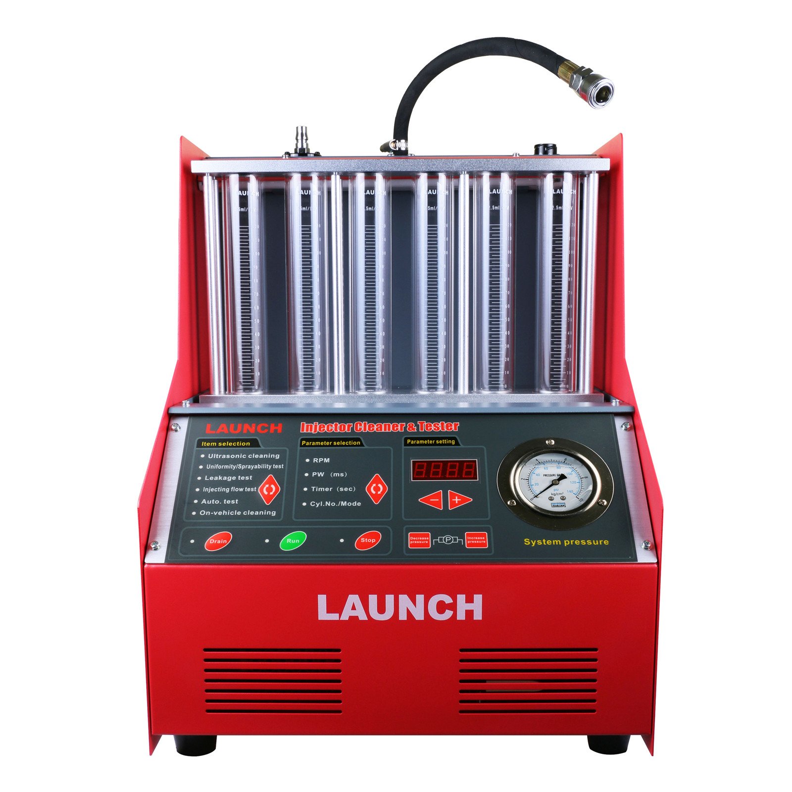 Autool Launch CNC602A Fuel Injector Cleaner & Tester Kit with 110V Transformer - Professional Automotive Diagnostic Tool for Engine Maintenance & Performance Tuning