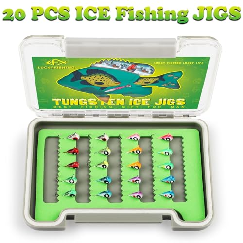 A:20pcs 1/16oz Tungsten Ice Jigs